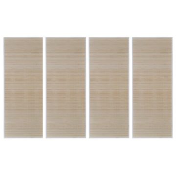 Teppich Bambusteppiche 4 Stk. Rechteckig Natur 120x180 cm, furnicato, Rechteckig