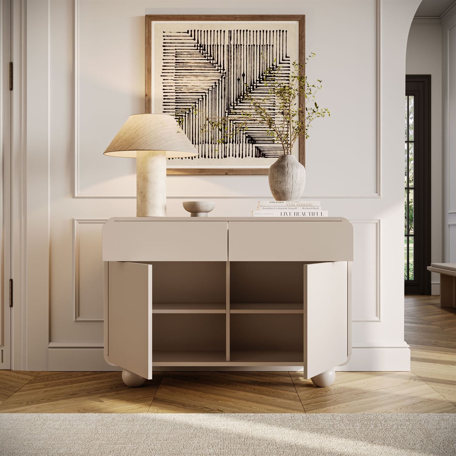 Lookway Kommode OLIVIO KSZ108 in Kaschmir – kompakt und elegant