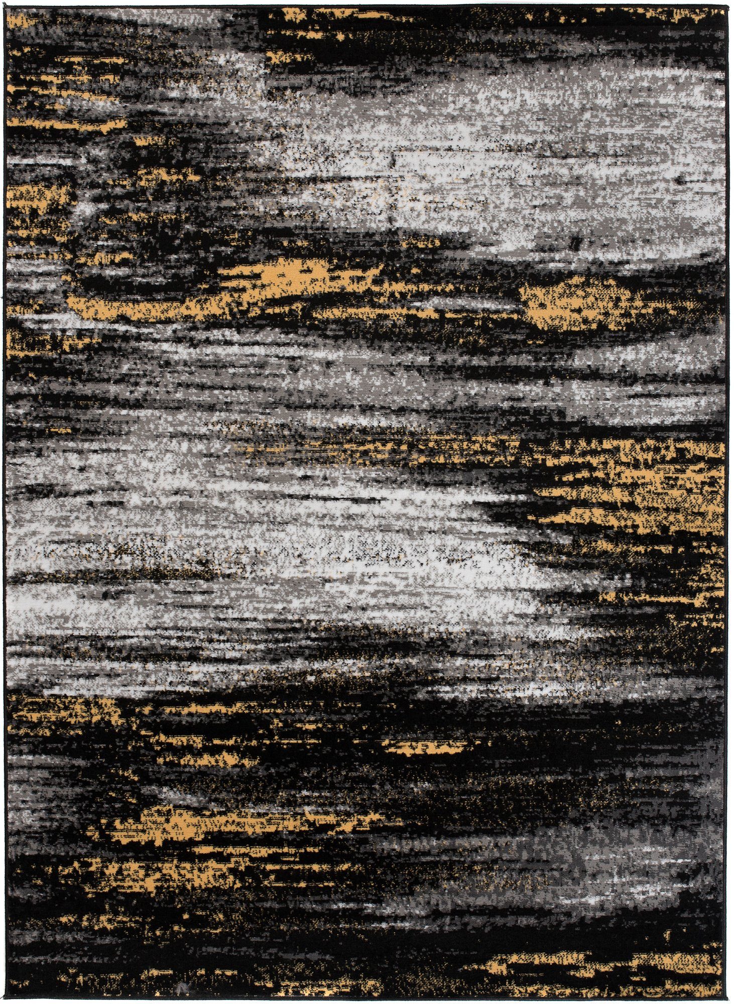 Designteppich Modern Teppich Kurzflor Wohnzimmerteppich Robust und pflegeleicht GRAU