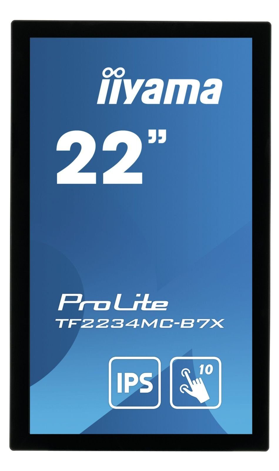 Iiyama 54.6cm (21,5) TF2234MC-B7X 16:9 M-Touch HDMI+DP IPS TFT-Monitor (1920 x 1080 px, Full HD, 8 ms Reaktionszeit, IPS, Touchscreen, Eingebautes Mikrofon, HDCP)