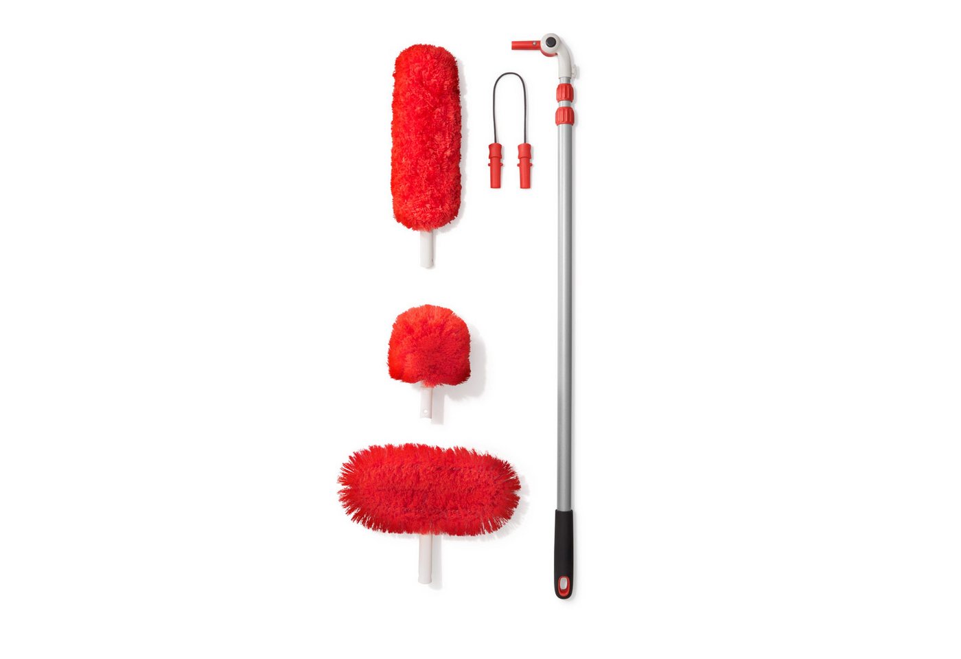 OXO Good Grips Staubwedel OXO Langarm-Staubsystem mit schwenkbaren Köpfen (Set, 5-St), flexibles Reinigen aus jedem Winkel (über 225)