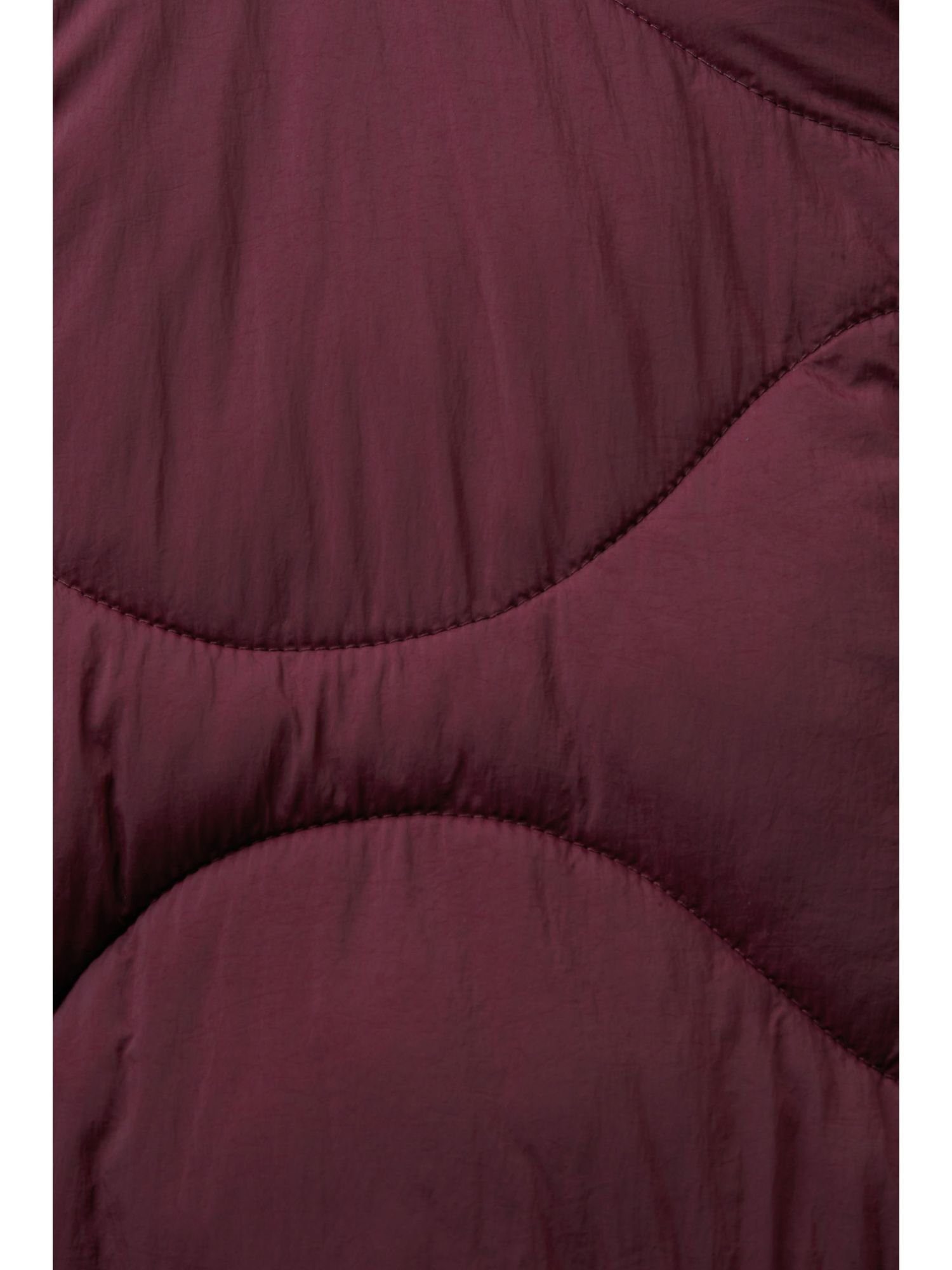 Esprit Steppjacke mit AUBERGINE Steppjacke Kapuze Collection