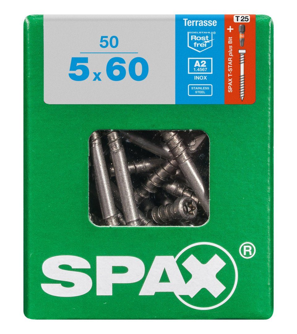 SPAX Terrassenschraube Spax Terrassenschrauben 5.0 x 60 mm TX 25 - 50