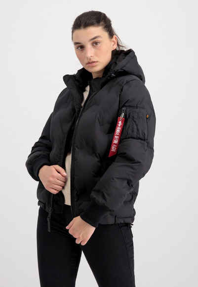 Alpha Industries Kurzjacke Hooded Logo Puffer Wmn