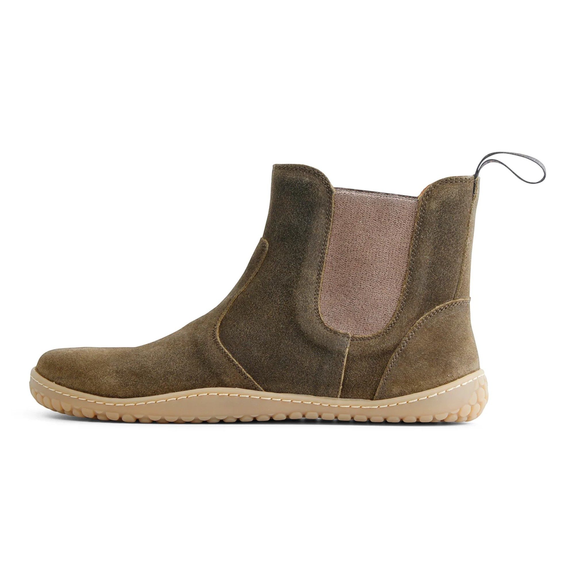 Grand Step Shoes Kim Barefoot Chelsea Leder - olivegrün Barfußschuh