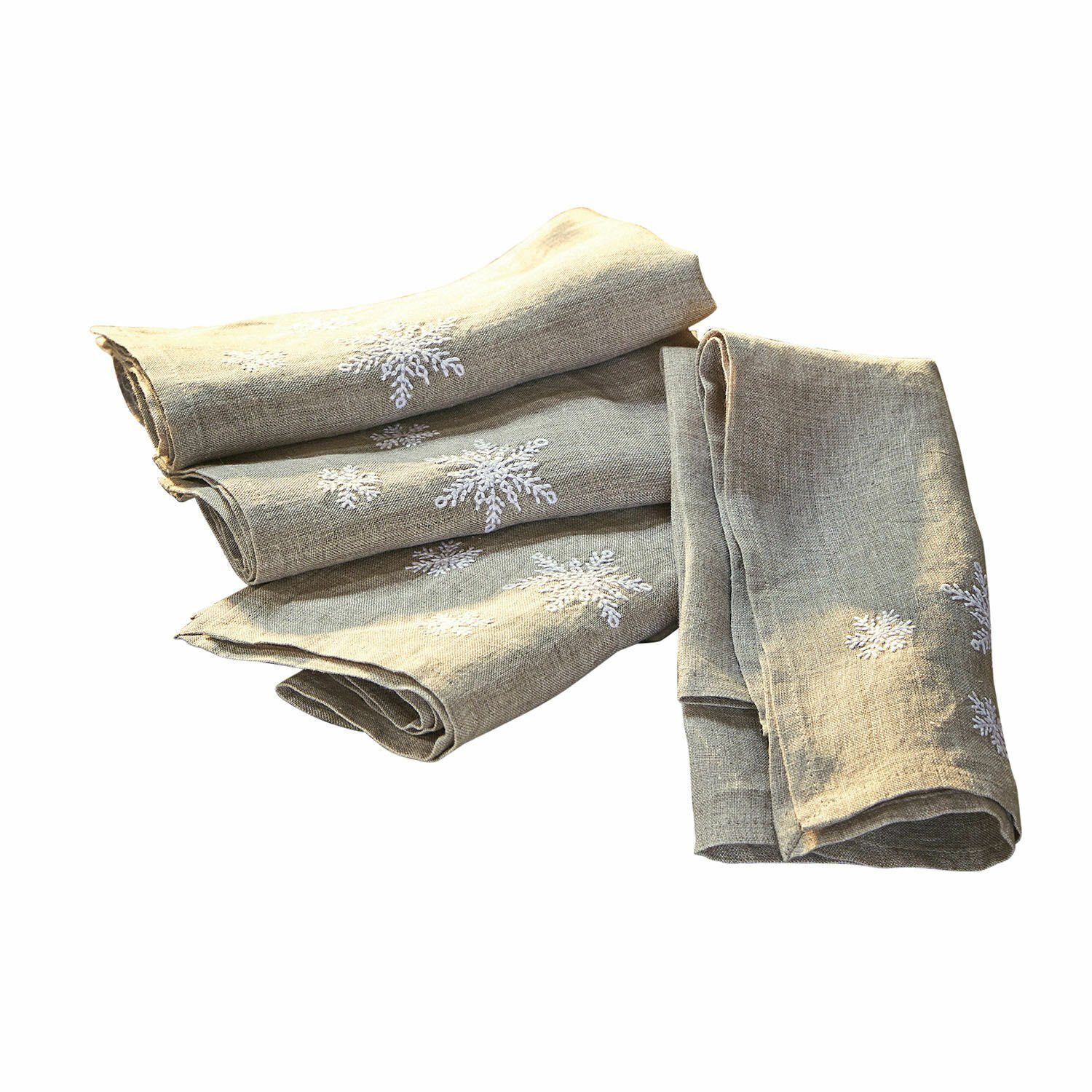 Mirabeau Stoffserviette Serviette 4er Set Ruspi leinen