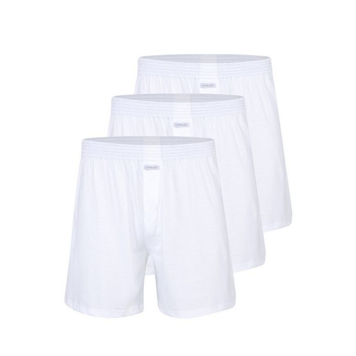Ammann Boxershorts 3er Pack Basic (Spar-Set 3-St) Boxershort - Baumwolle - Mit Eingriff - Shorts mit lockerem Schnitt