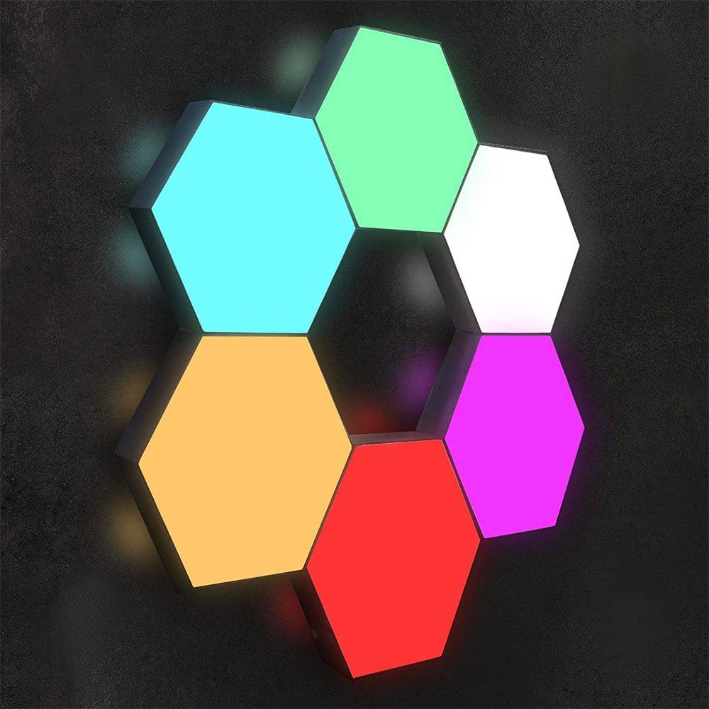 Sunicol LED Wandleuchte DIY Wandlampe Touch Lampen Smart Lampe, Honeycomb Modular Hexagon | Wandleuchten
