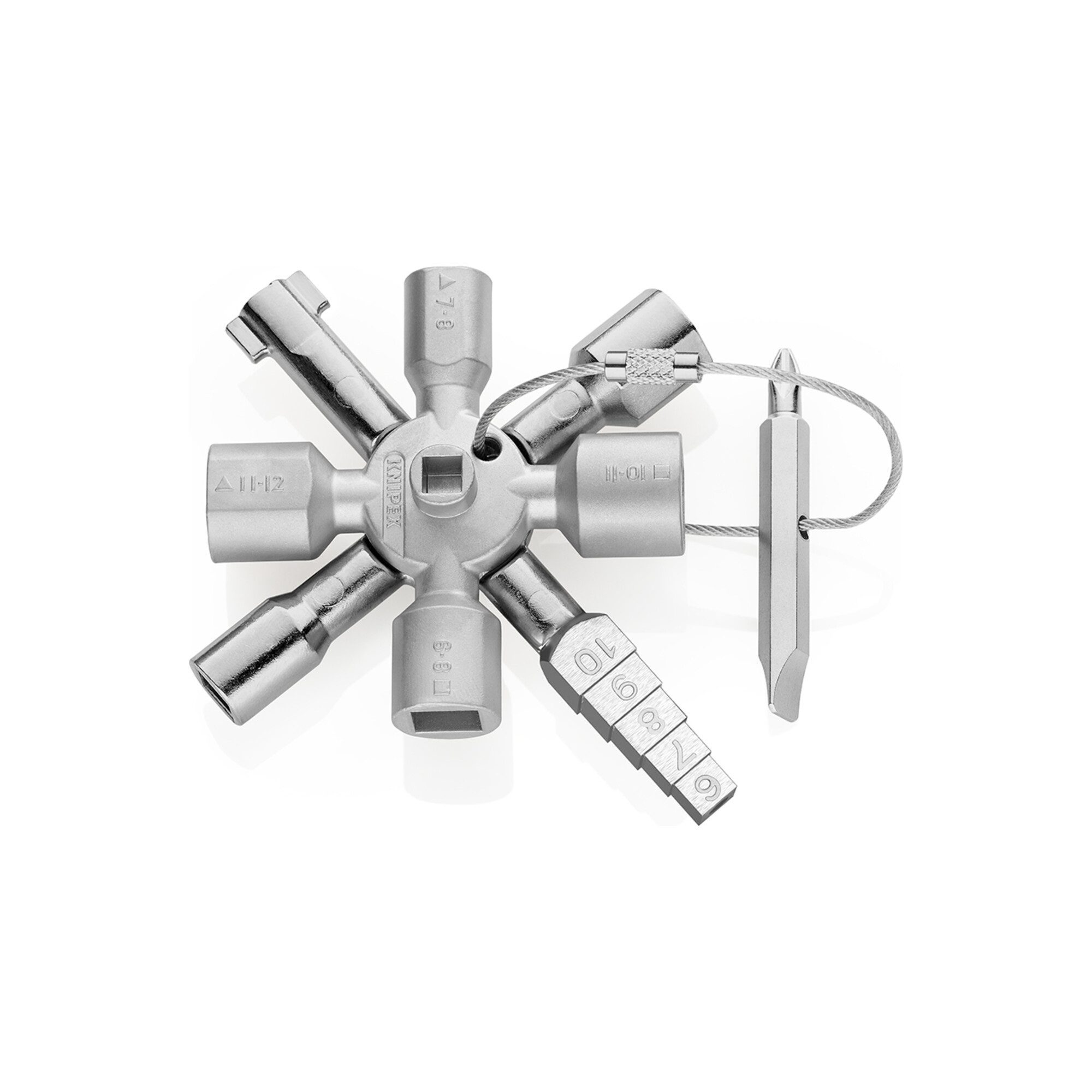 Knipex Schaltschrankschlüssel KNIPEX 00 11 01 TwinKey® Schaltschrankschlüssel der Standard