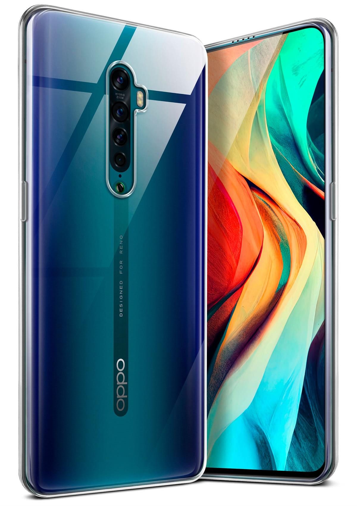 moex Handyhülle moex® Aero Case für Oppo Reno2, Hülle Silikon durchsichtig, Clear Schutzhülle Transparent Silikonhülle