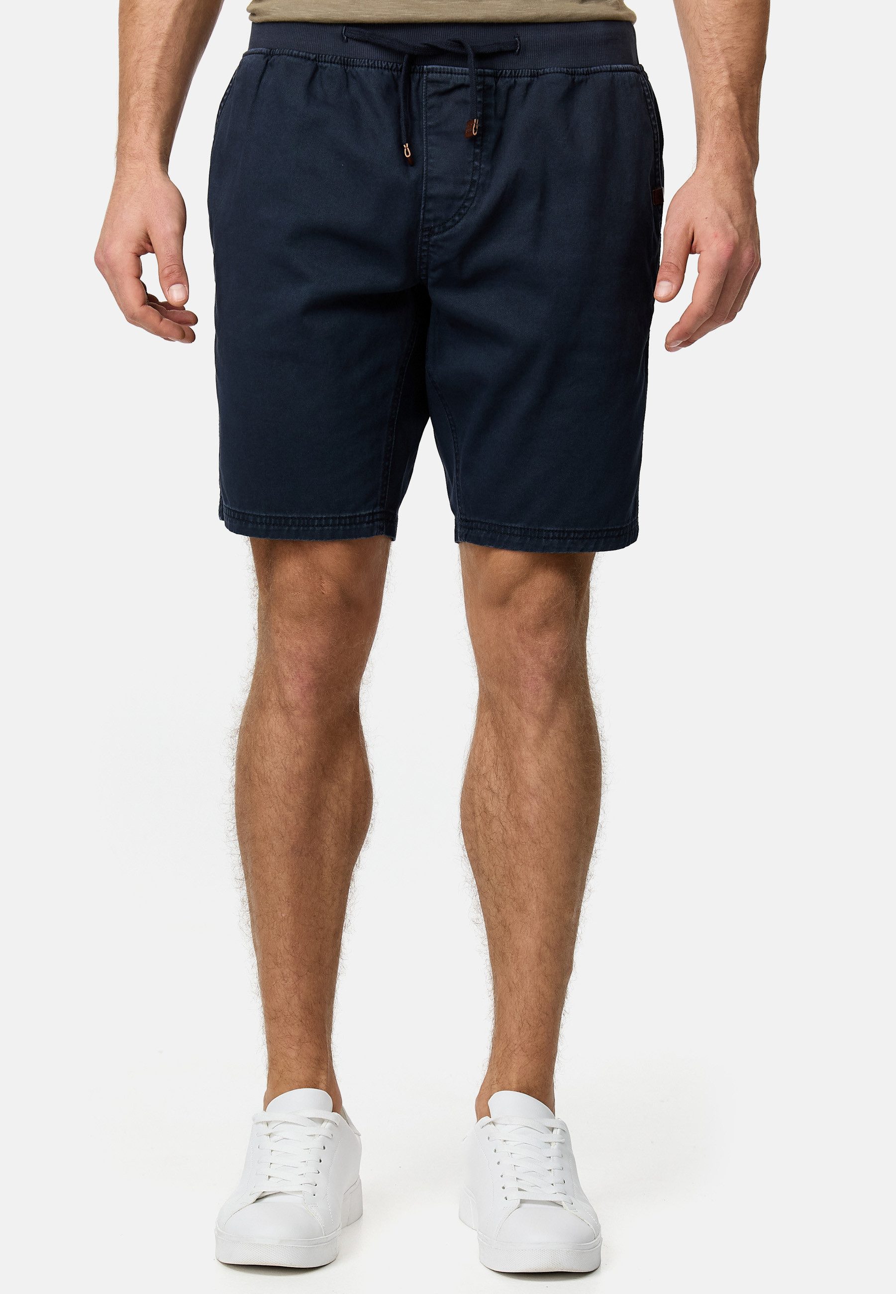 INDICODE Chinoshorts Herren Carver Chino Shorts Herrenshorts mit elastischem Bund und Kordelzug