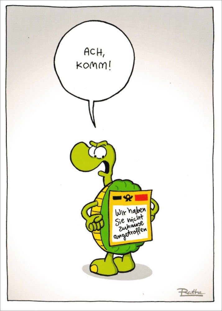 Postkarte Ralph Ruthe "Ach, komm!"