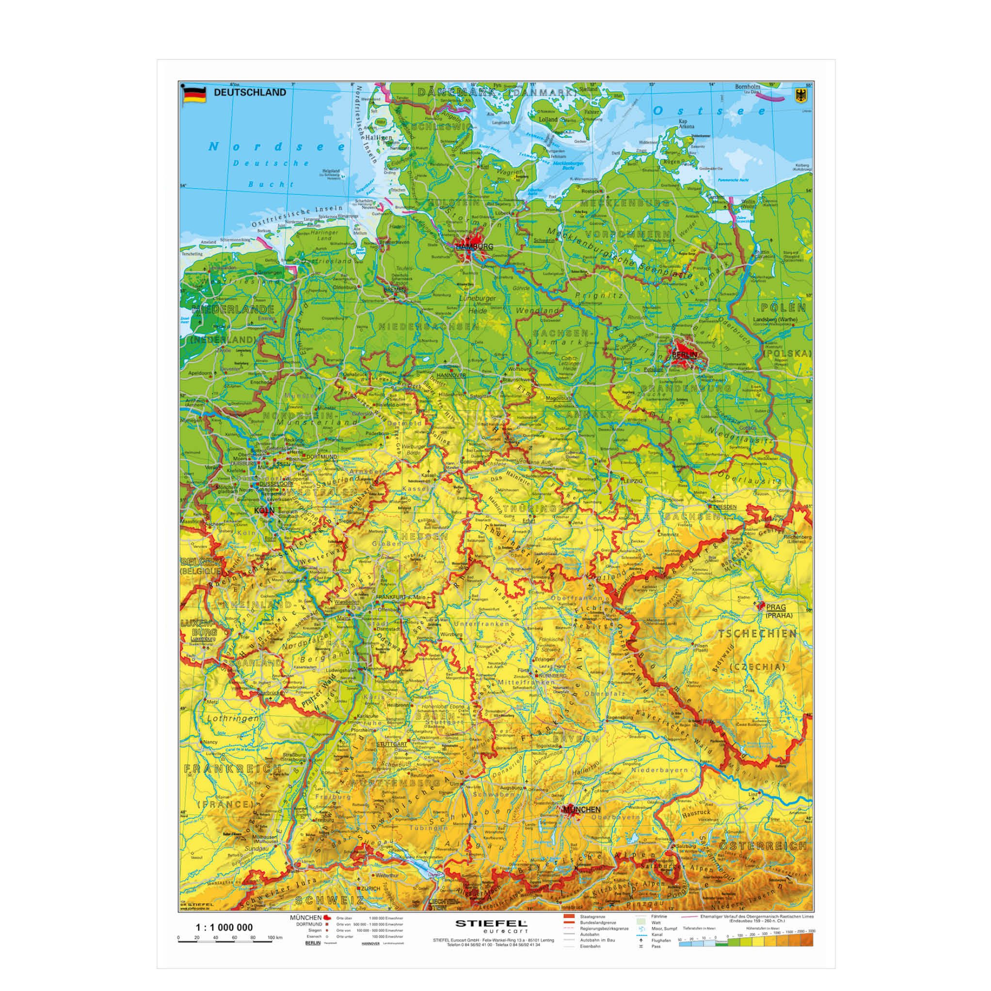 STIEFEL Poster Deutschland physisch, 67 x 91 cm günstig online kaufen