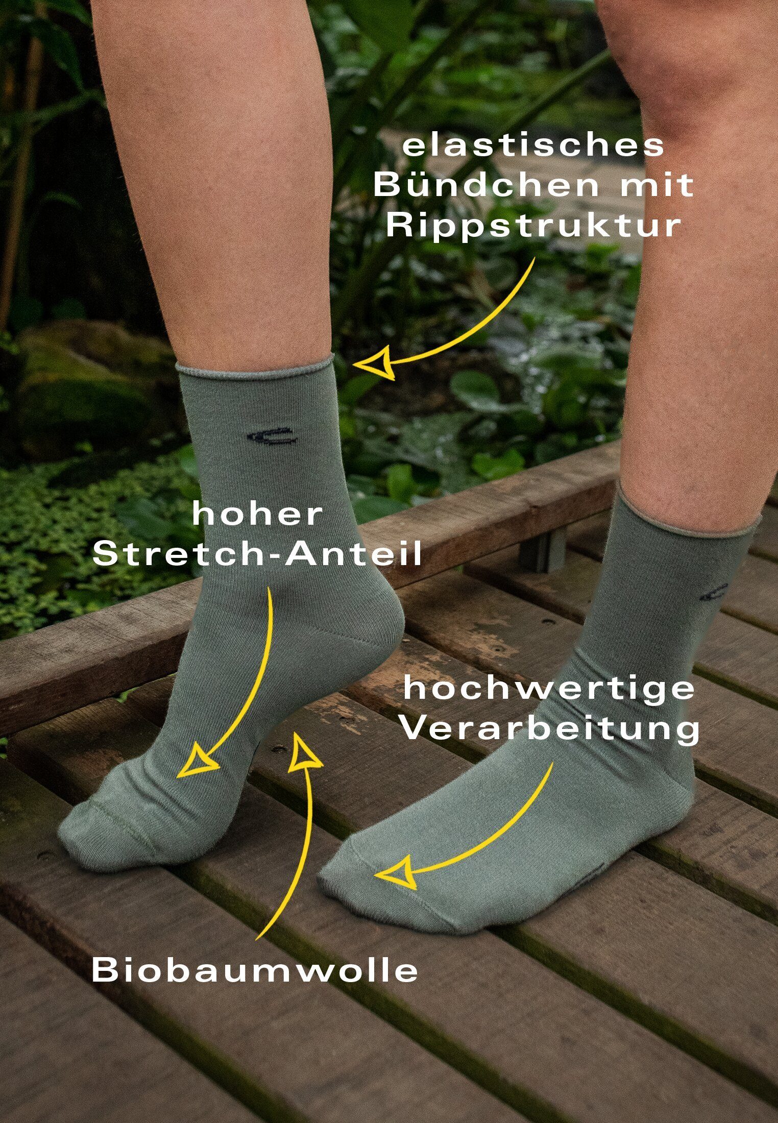 camel active Freizeitsocken im (6-Paar) Ohne 6er Pack