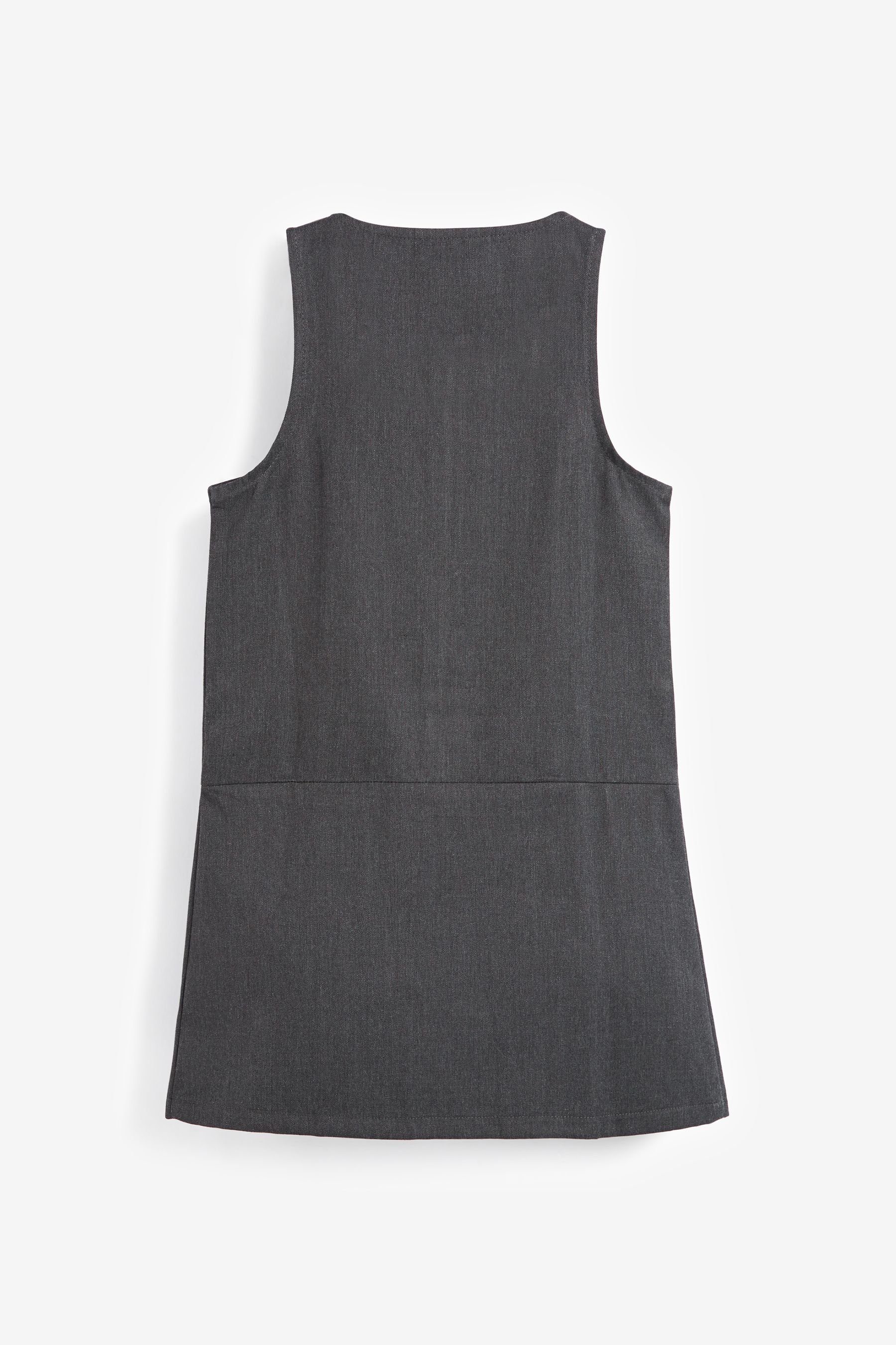 Grey Latzkleid Kleid Next (1-tlg) mit vorne Reißverschluss