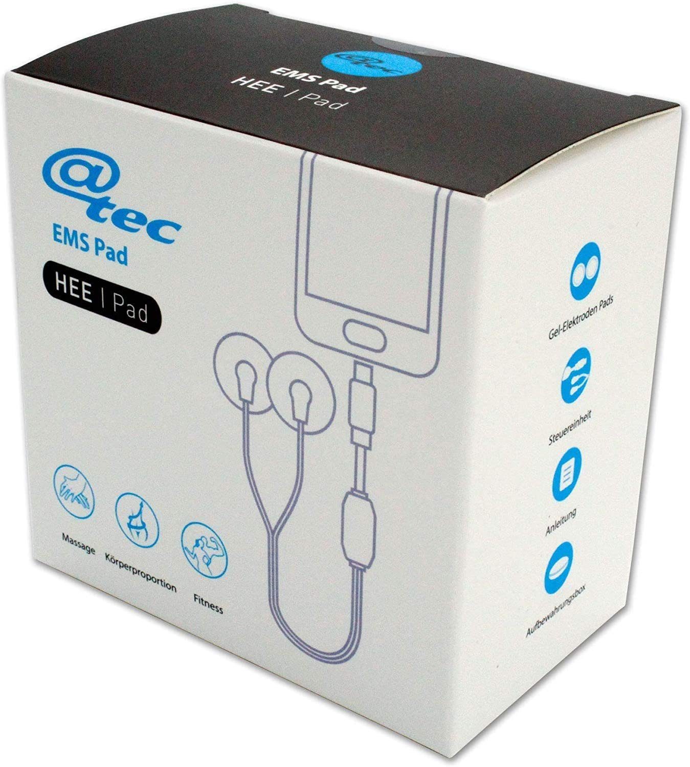 @tec Massagegerät EMS Massagegerät elektrisch mit App-Steuerung Android, Smartphone-Reizstromgerät, Elektronische Muskel Stimulation, Massage