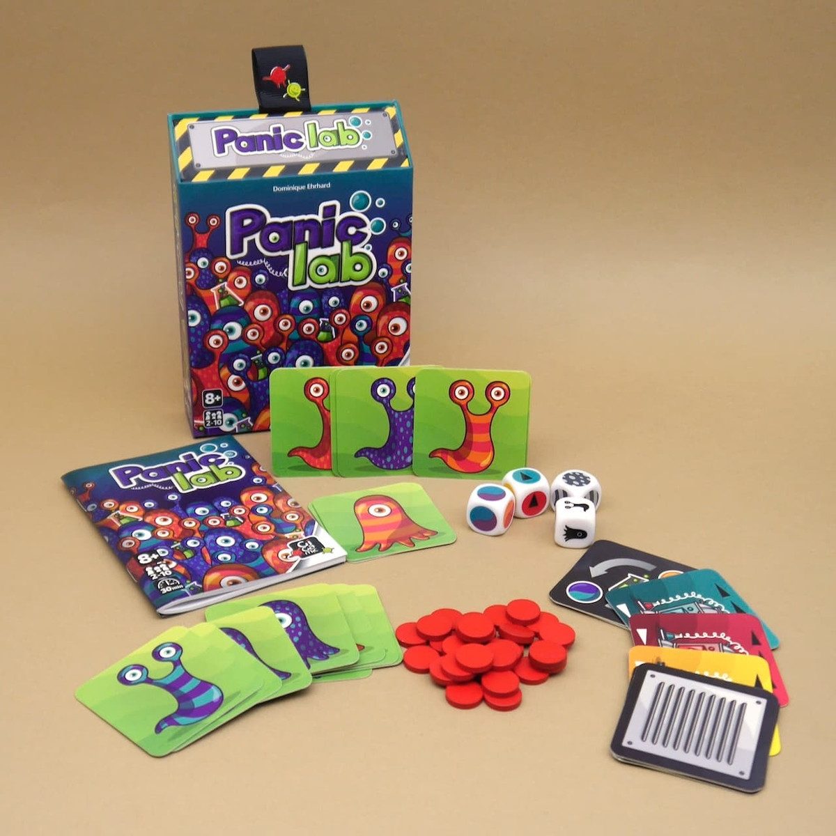 Gigamic Spiel PANIC LAB - verrücktes Reaktionsspiel, Legespiel, Denkspiel