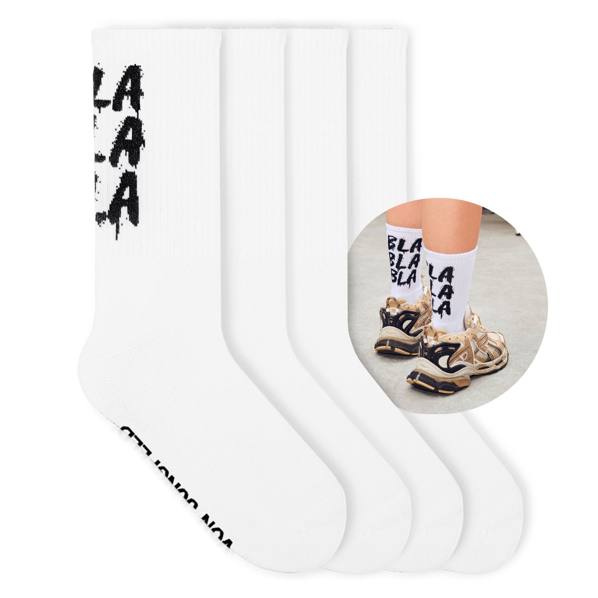 von Jungfeld Tennissocken Blabla Tennis Socken Baumwoll-Mischung 35-46 (2-Paar, 2er-Pack) Sportsocken aus Bio-Baumwolle für Damen & Herren