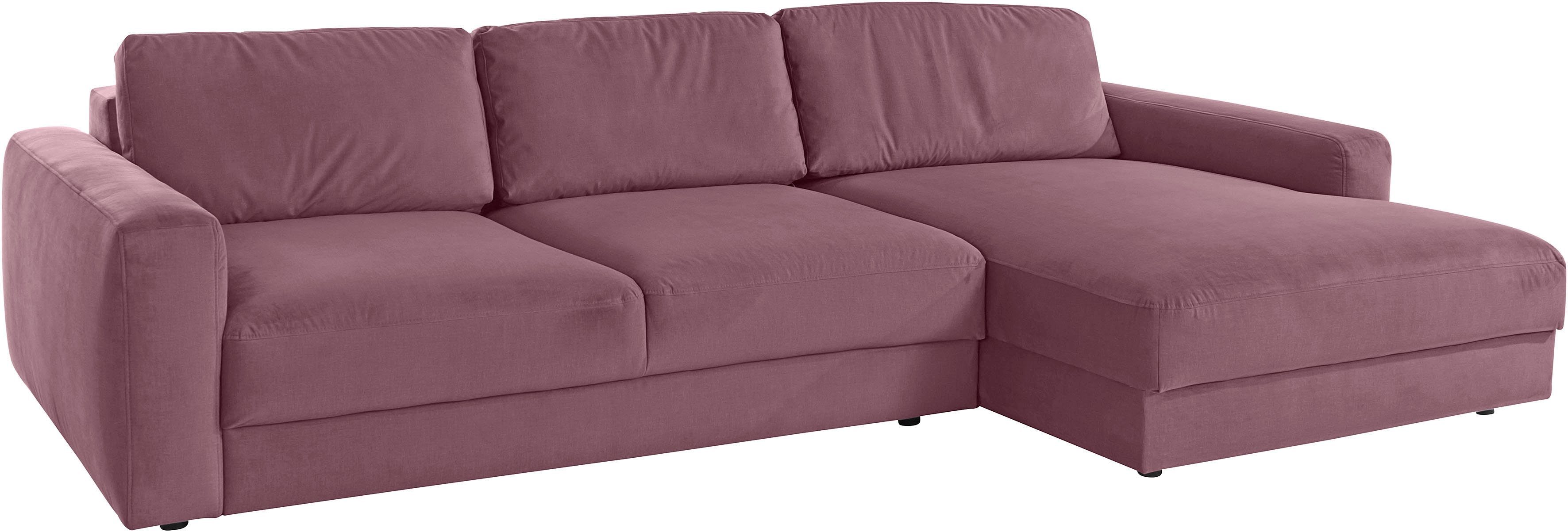 Places of Style Ecksofa Bloomfield, L-Form, extra tiefe Sitzfläche, wahlweise mit Sitztiefenverstellung