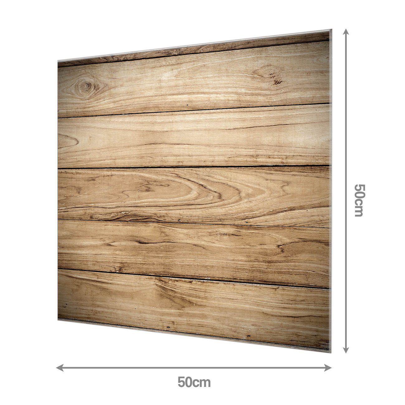 Holzplanken, & Kreidestift) Küchenrückwand banjado (gehärtetes Küchenrückwand Glas, 1 Magnete inklusive 4