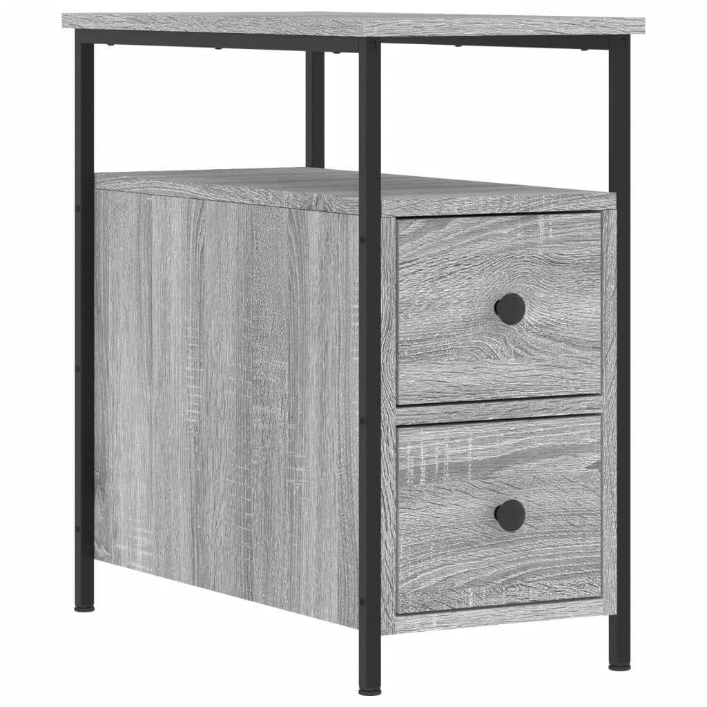 vidaXL Nachttisch Nachttisch Grau Sonoma-Eiche 30x60x60 günstig online kaufen