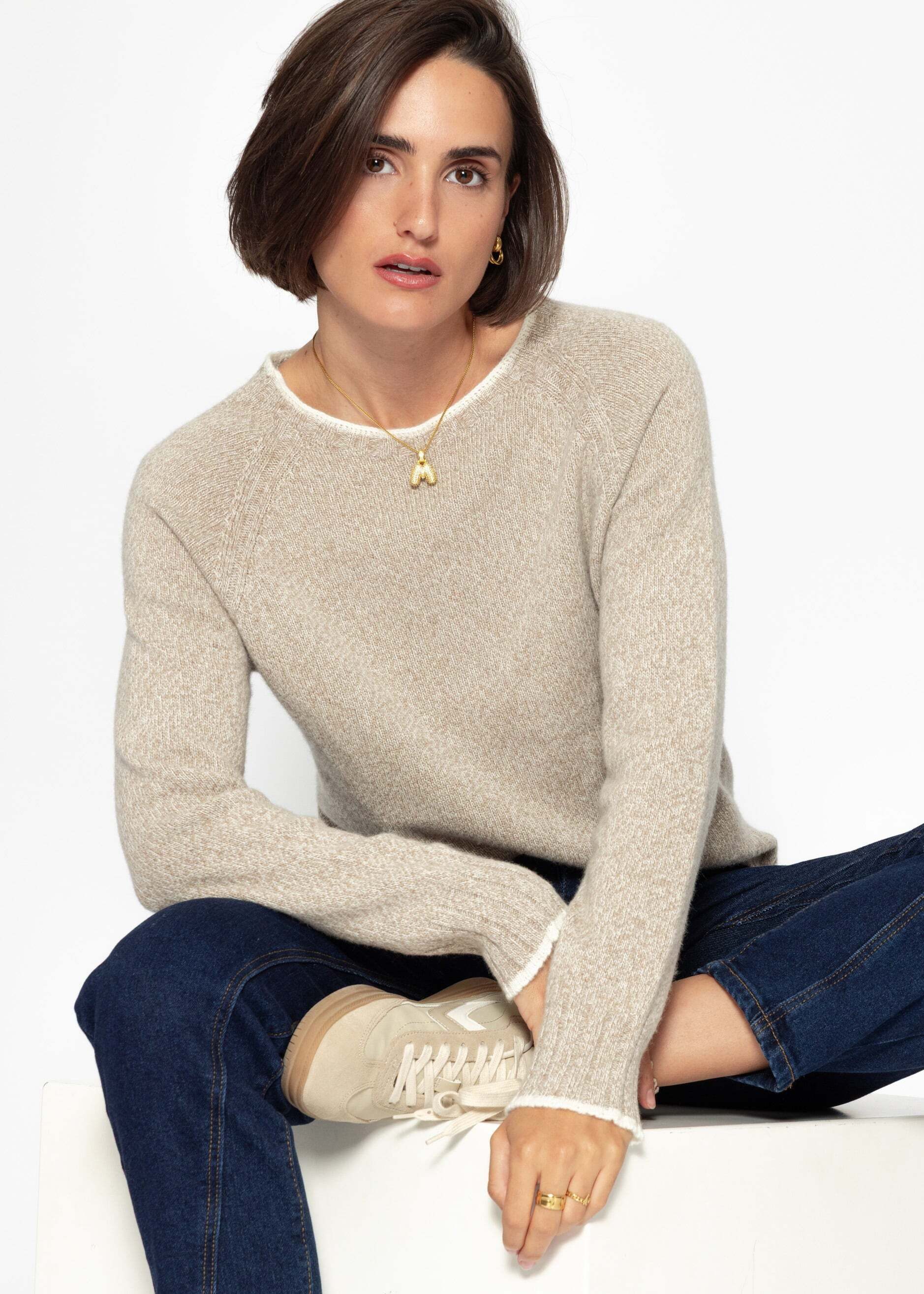 SASSYCLASSY Strickpullover Pullover mit Raglanärmeln für günstig online kaufen