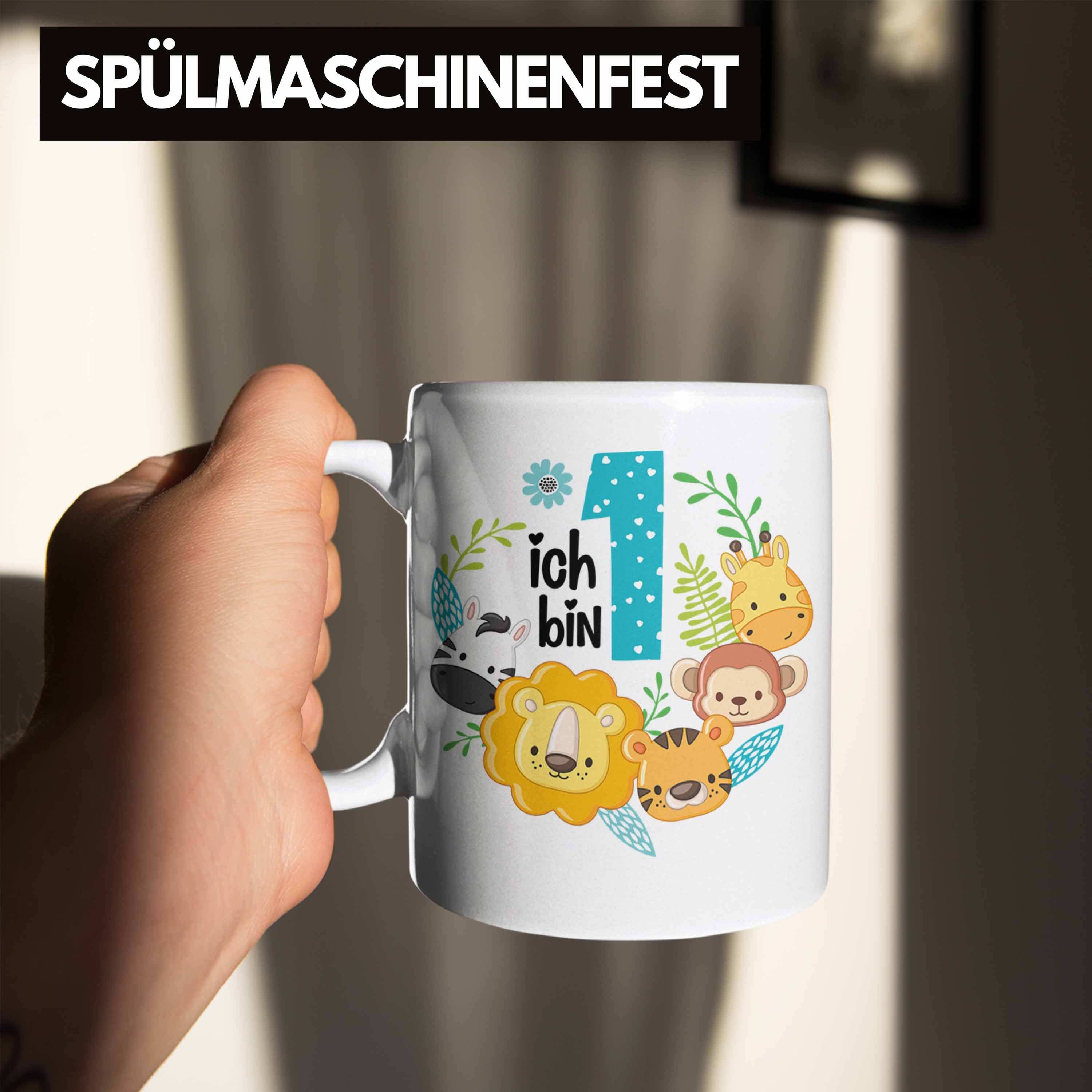 Tasse Weiss Geschenkidee Geburtstag 1. Bday 1 Trendation Jahr Alt Becher Baby Tasse Mädchen Geschenk Junge Erster Trendation Kakaotasse -