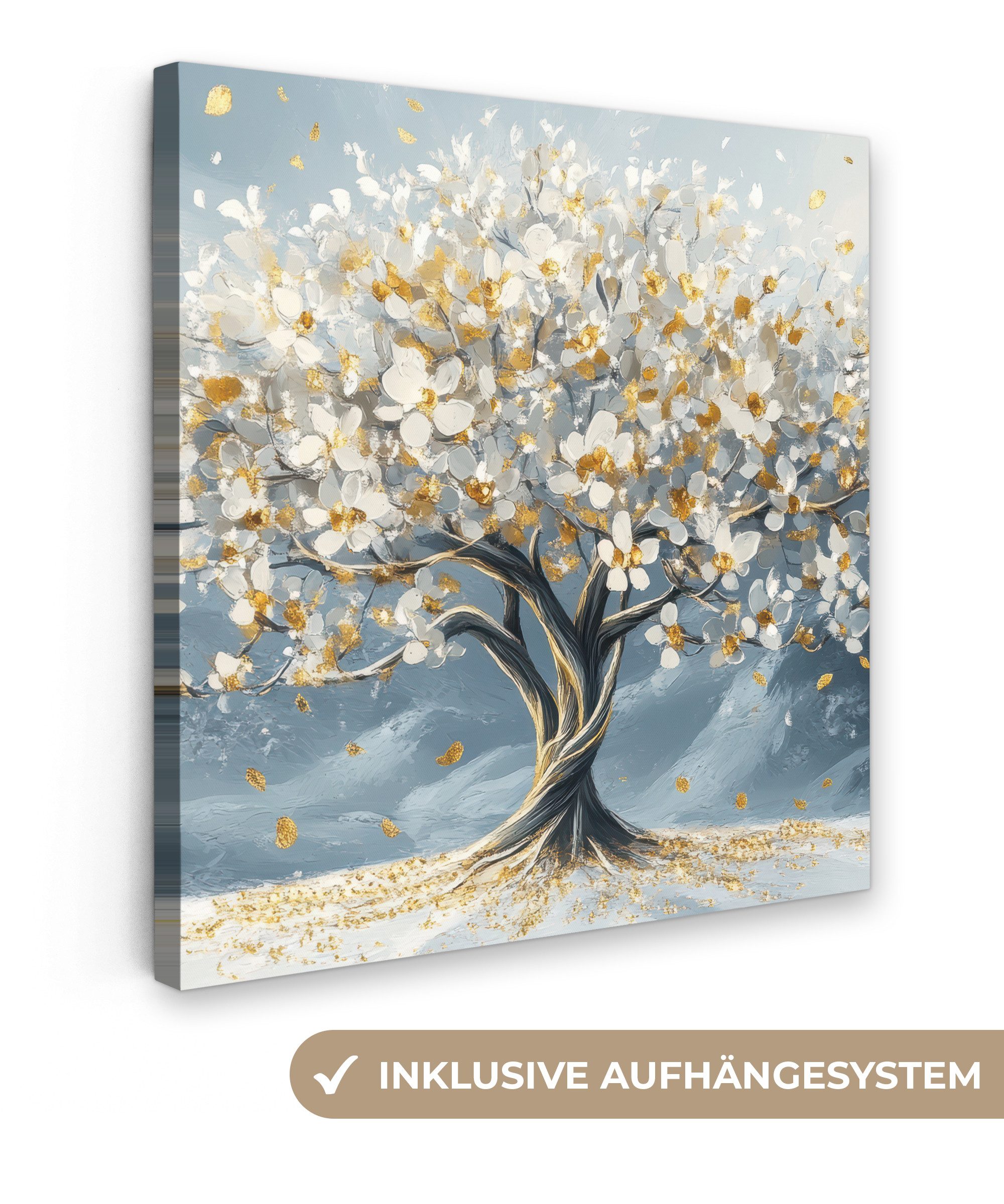 OneMillionCanvasses® Leinwandbild Baum - Winter - Baum des Lebens - Modern günstig online kaufen