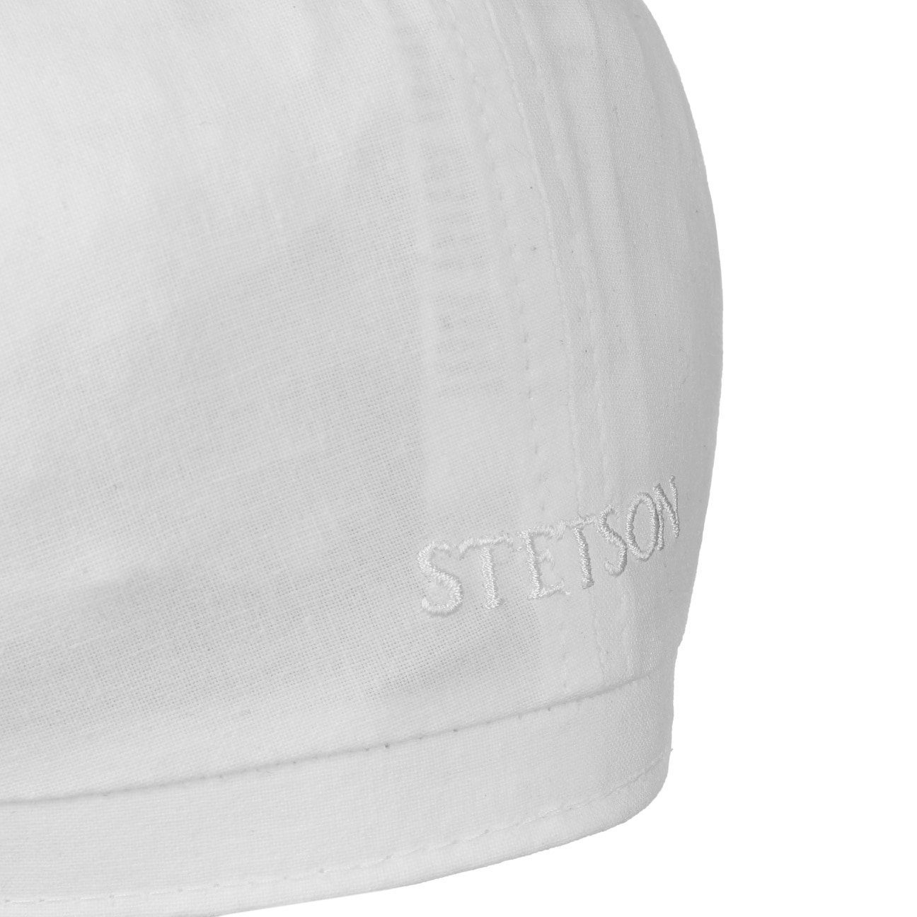 Stetson Flat Cap (1-St) Schirm Balloncap mit weiß