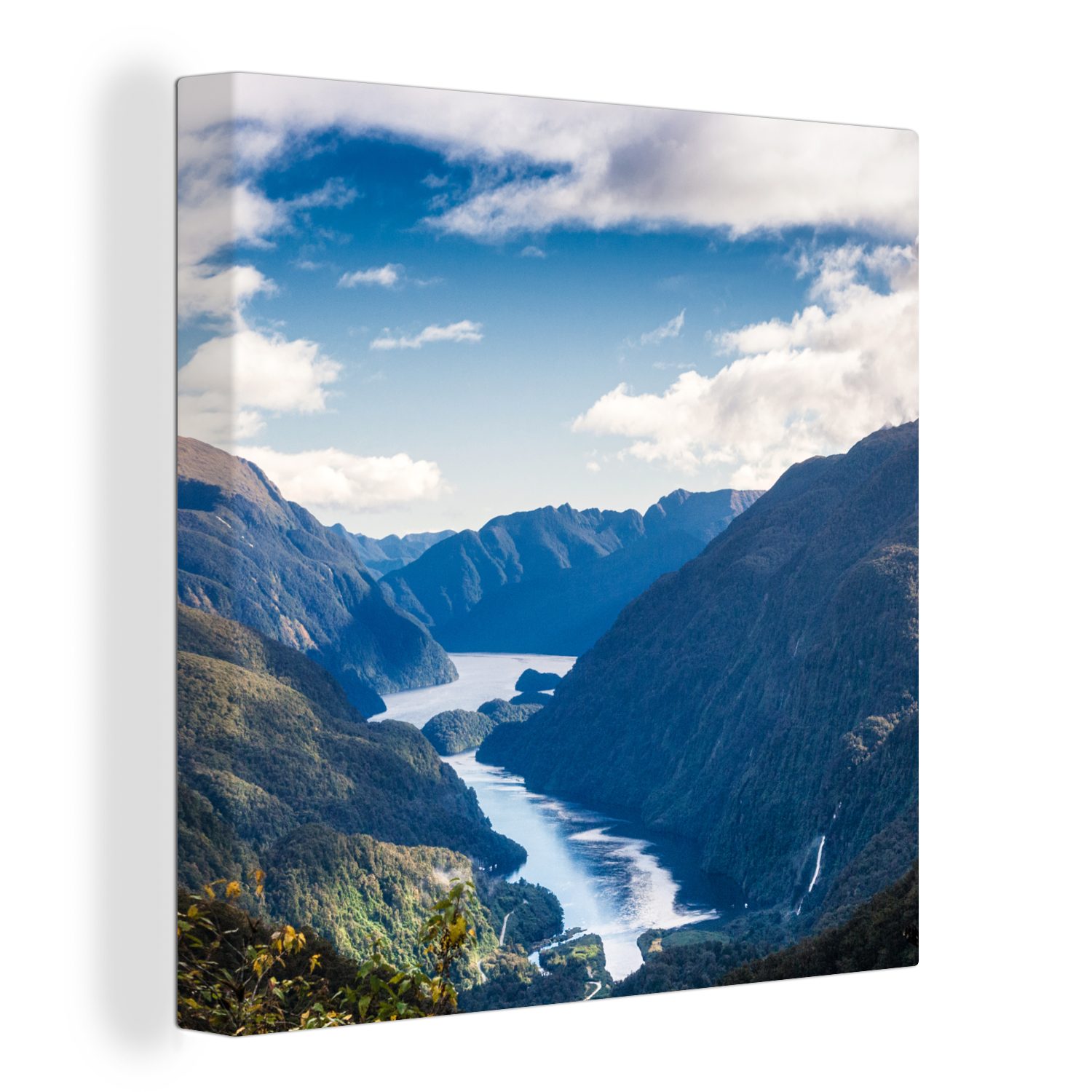 OneMillionCanvasses® Leinwandbild Doubtful Sound Tal im Fiordland National Park auf der Südinsel, (1 St), Leinwand Bilder für Wohnzimmer Schlafzimmer