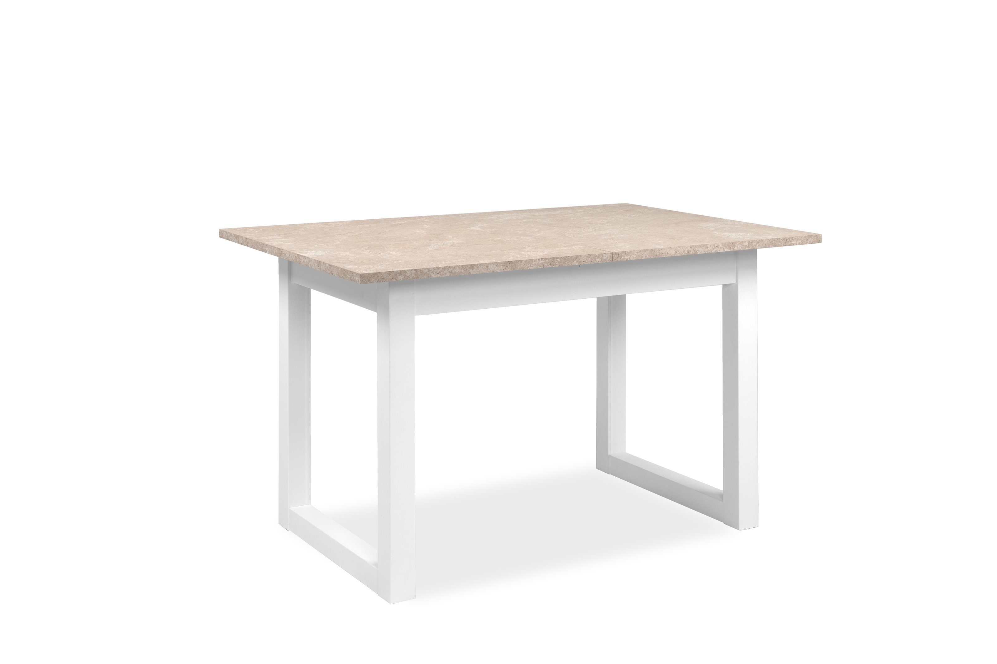 Finori Esstisch in Sandstein / weiß - 120x75x80cm (BxHxT)