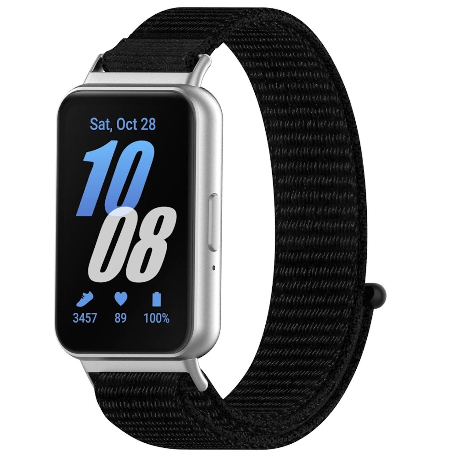 Smartwatch-Armband Für Samsung Galaxy Fit 3 gewebte Nylon Ersatz Arm Band Klettverschluss