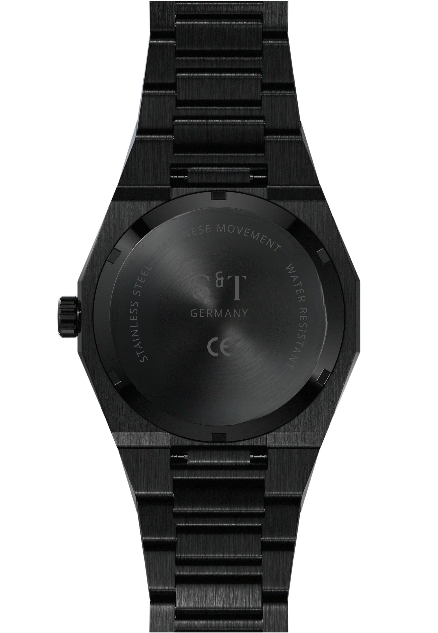 S&T Design Quarzuhr Armbanduhr Herrenuhr Frosted Iced Edelstahl Datum TIME günstig online kaufen