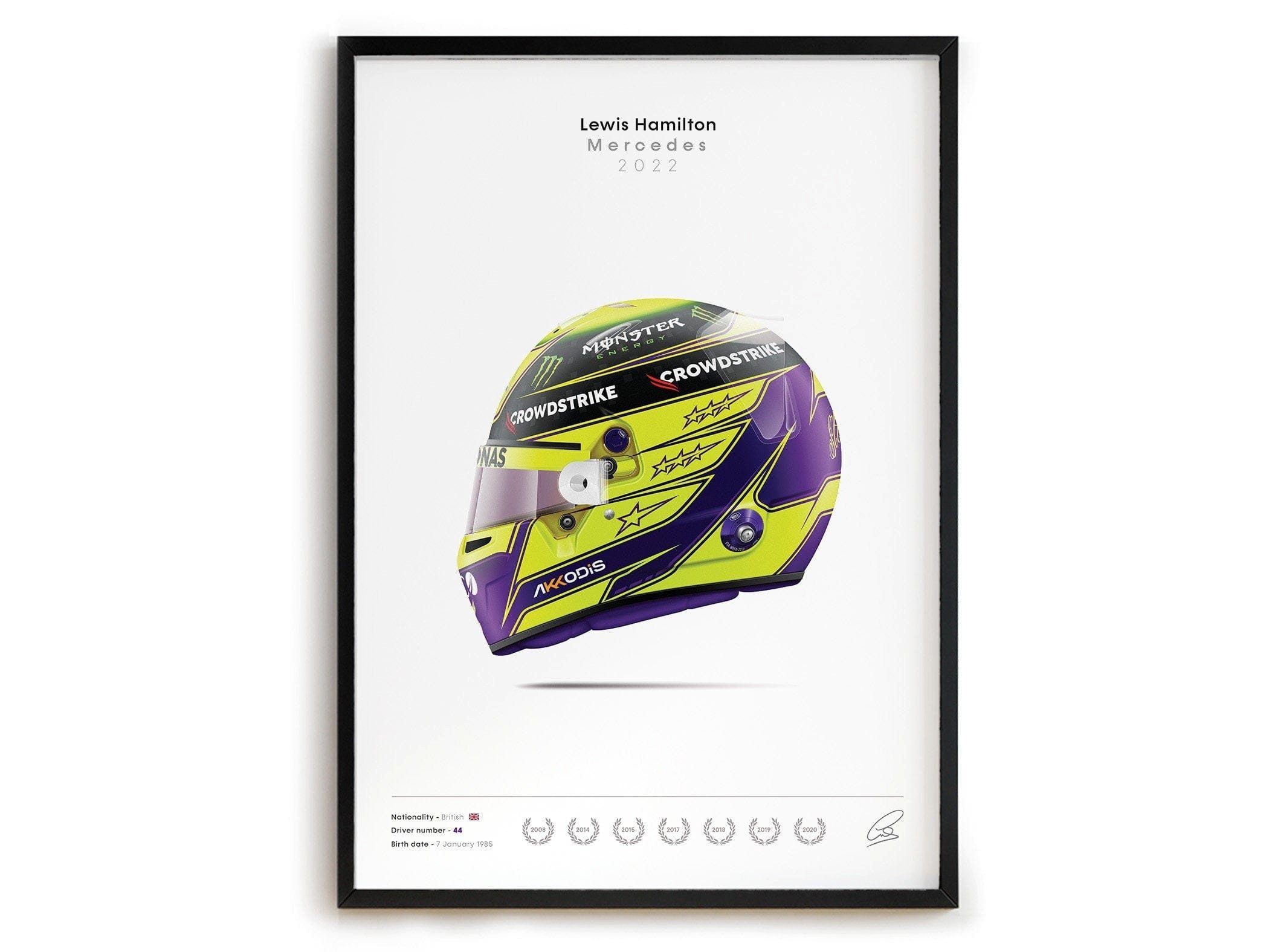 JUSTGOODMOOD Poster Formel 1 Rennwagen Helm Rennfahrer Name Unterschrift Deko Print ohne R, C Leclerc (1 St)