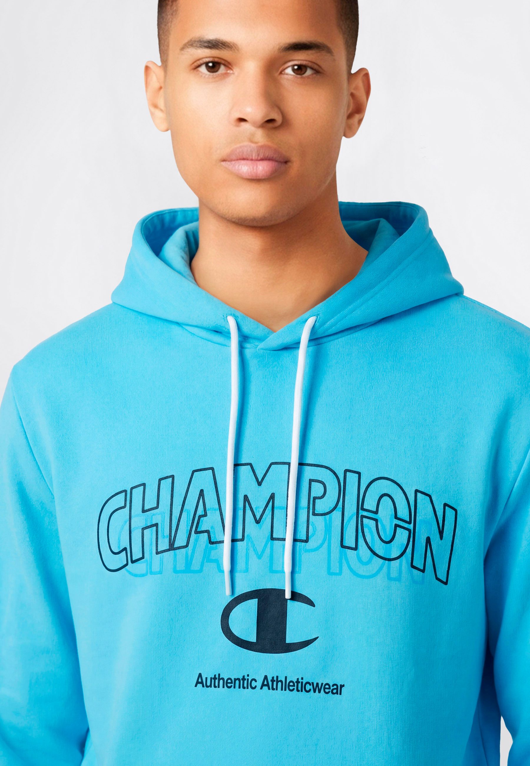 Champion Kapuzensweatshirt Graphic Terry Hoodie sportlicher Stil, für Erwachsene, Rundhalsausschnitt