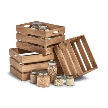 Zeller Present Aufbewahrungsbox Aufbewahrungskiste Holz Vintage (Stück, 1 St., 1 Holzkiste), Holzkiste Obstkiste
