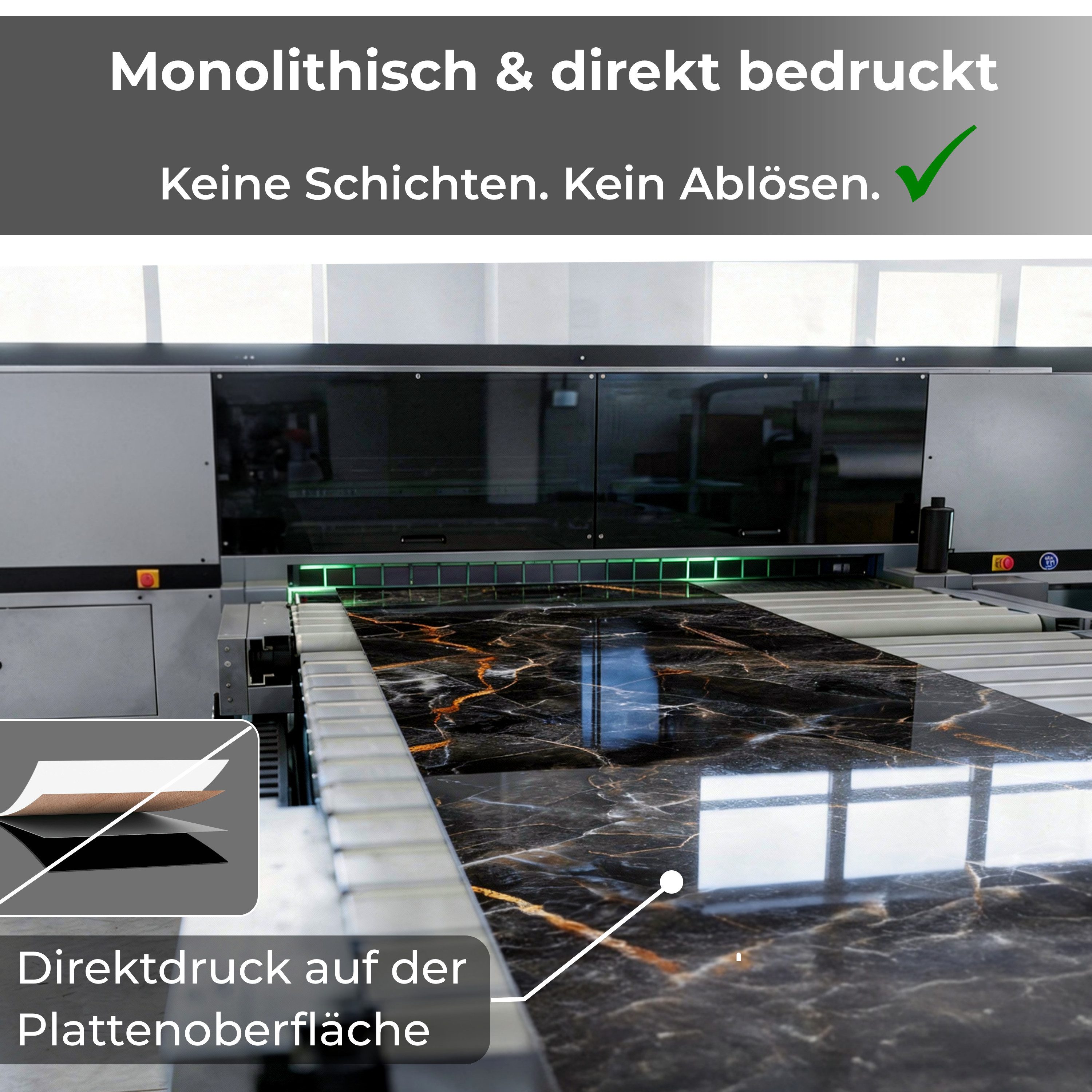 Rodnik Küchenrückwand Grüne Oliven, monolithische ABS-Platte mit Direktdruck, formstabil und langlebig – Bild 5 von 5