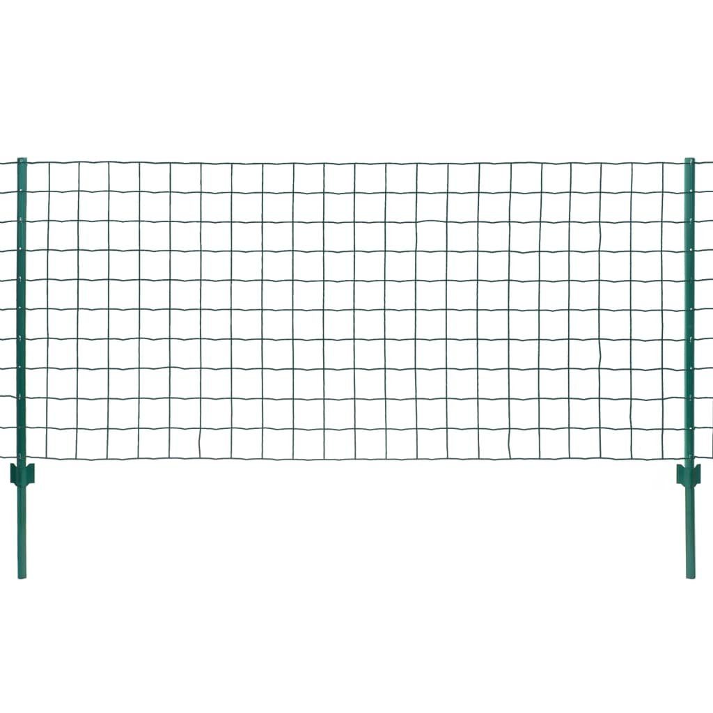 vidaXL Gartenzaun Metallzaun Stahl 20 x 0,8 m Grün, (1-St)