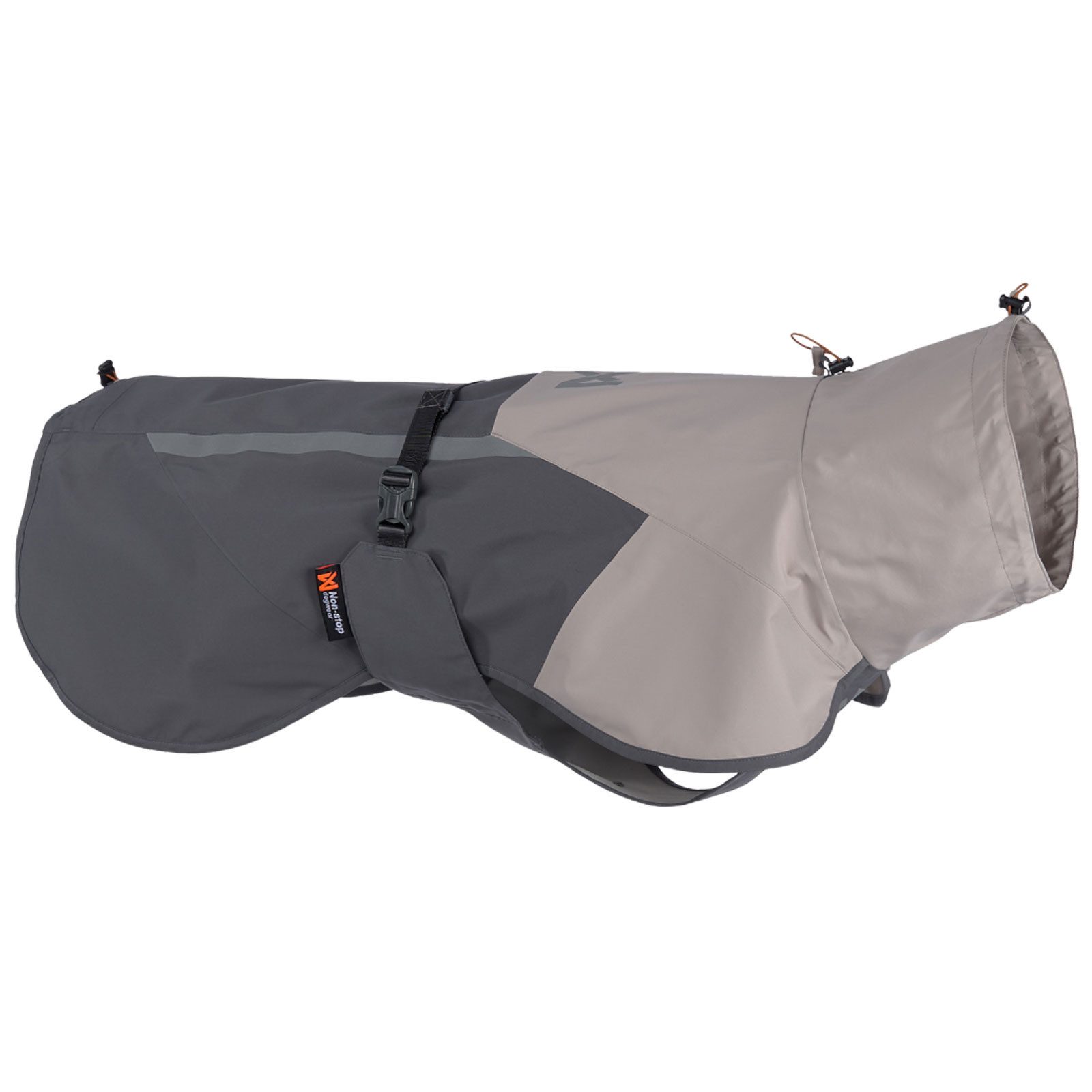 Non-stop dogwear Hundejacke FJORD RAINCOAT 2.0 gray, Wind- und wasserdichter Regenmantel