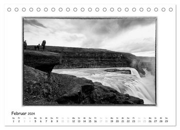 CALVENDO Wandkalender Island pur (Tischkalender 2024 DIN A5 quer), CALVENDO Monatskalender