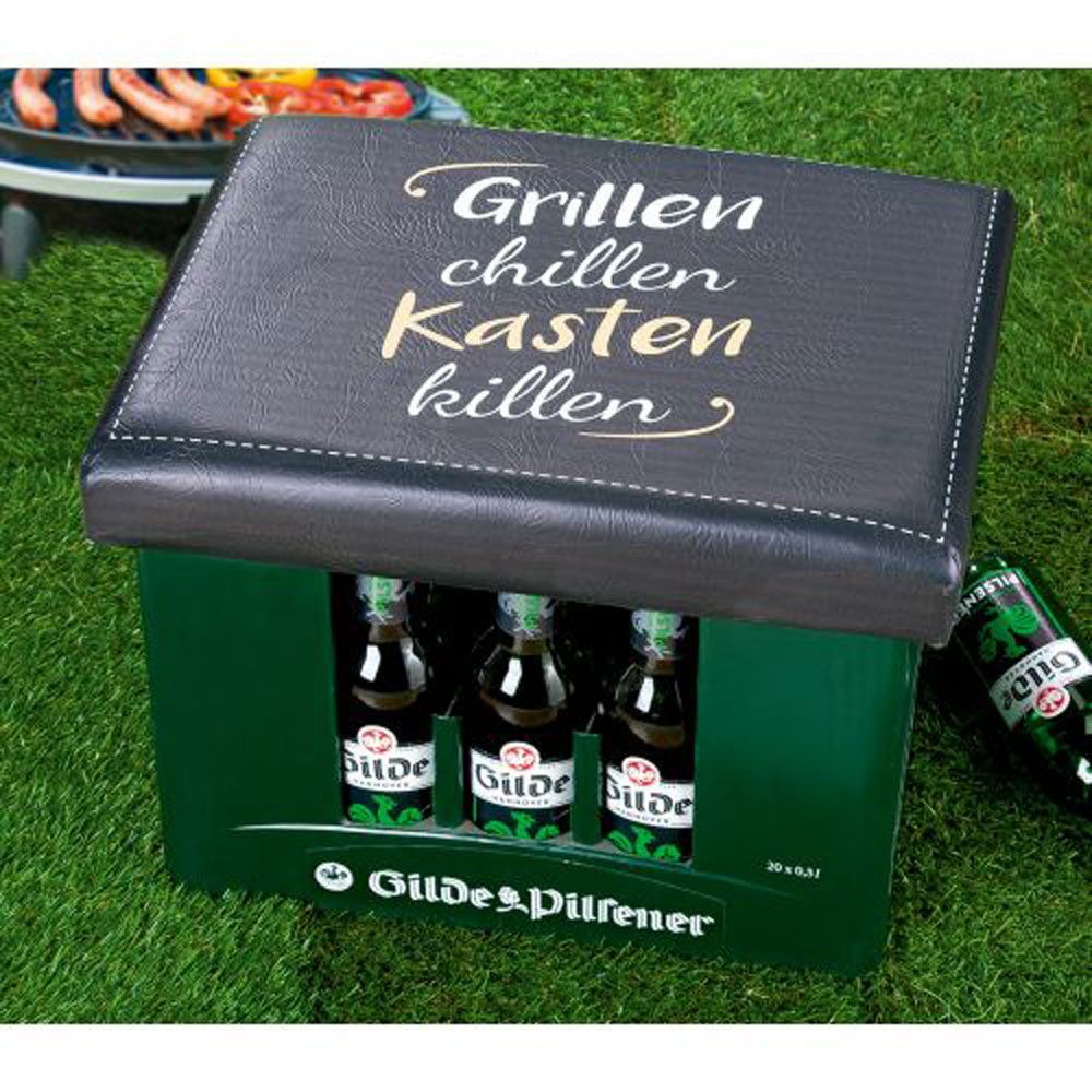 Steinnacher Bärbel Polsterbank Sitzpolster für Getränkekiste Grillen Chillen