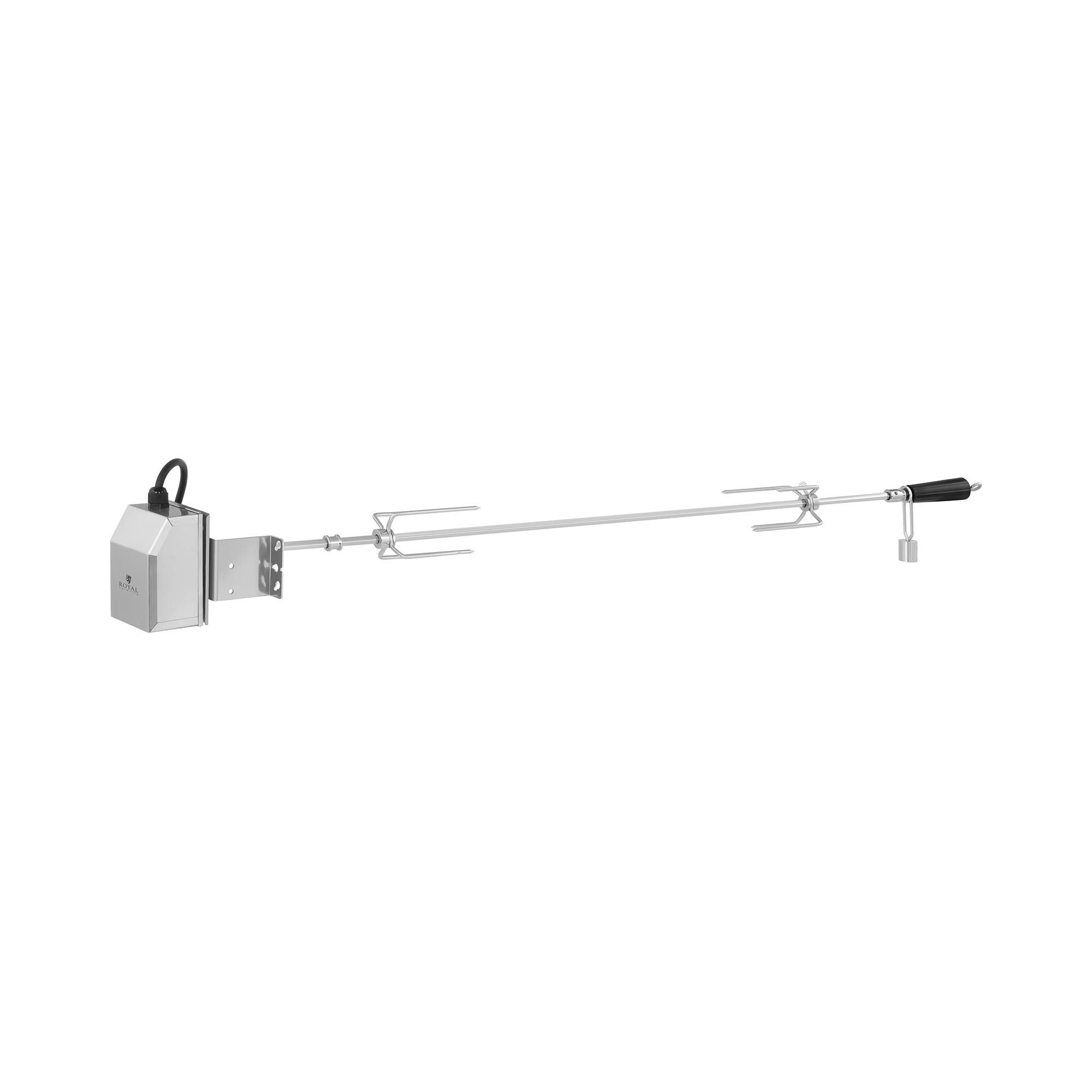 Royal Catering Grillspieß Drehspieß mit Motor 140 cm 7,8 kg Rotisserie Grill BBQ Edelstahl 5,3 W