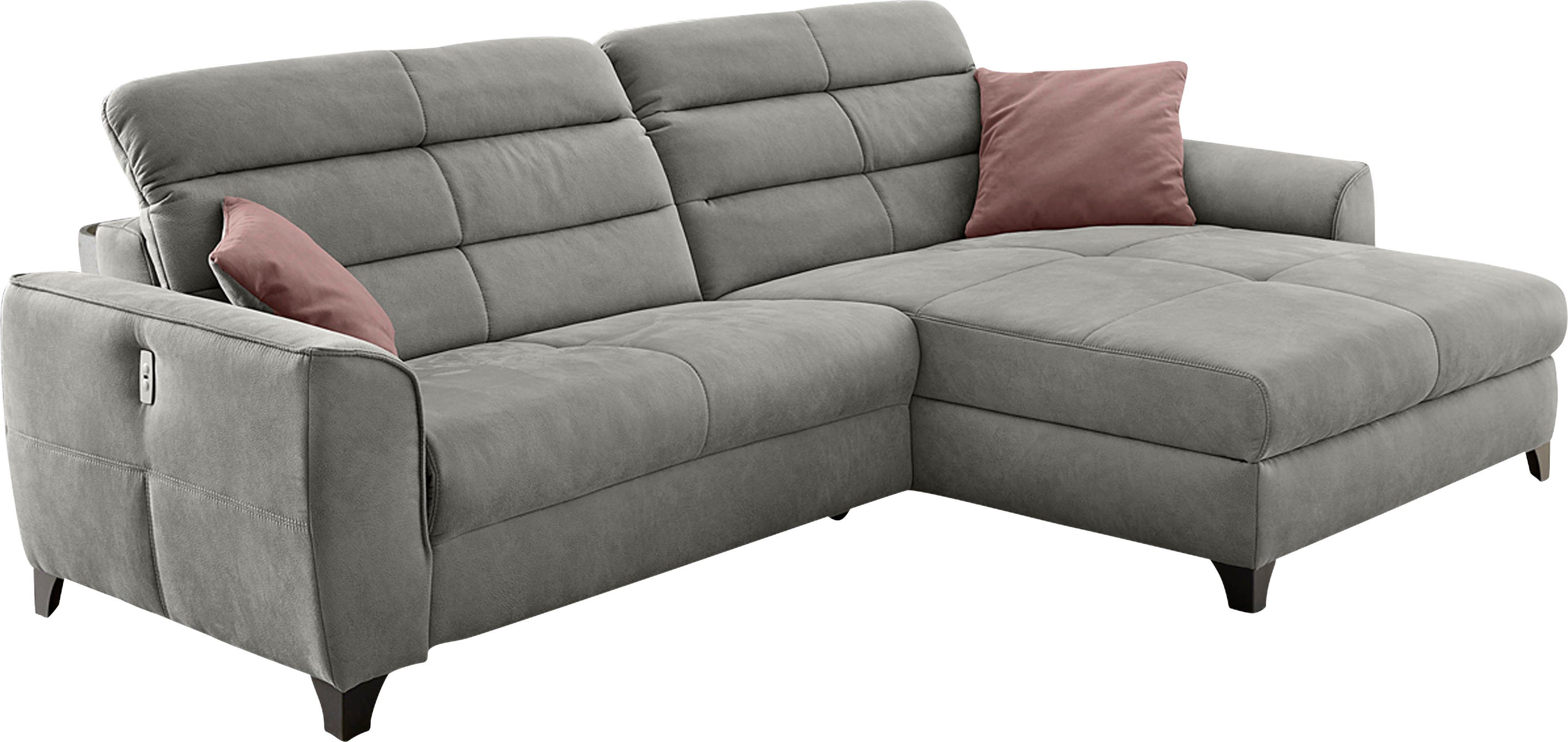 Jockenhöfer Gruppe Ecksofa Double One, 2x mit elektromotorischen breiten, Relaxfunktionen 120cm