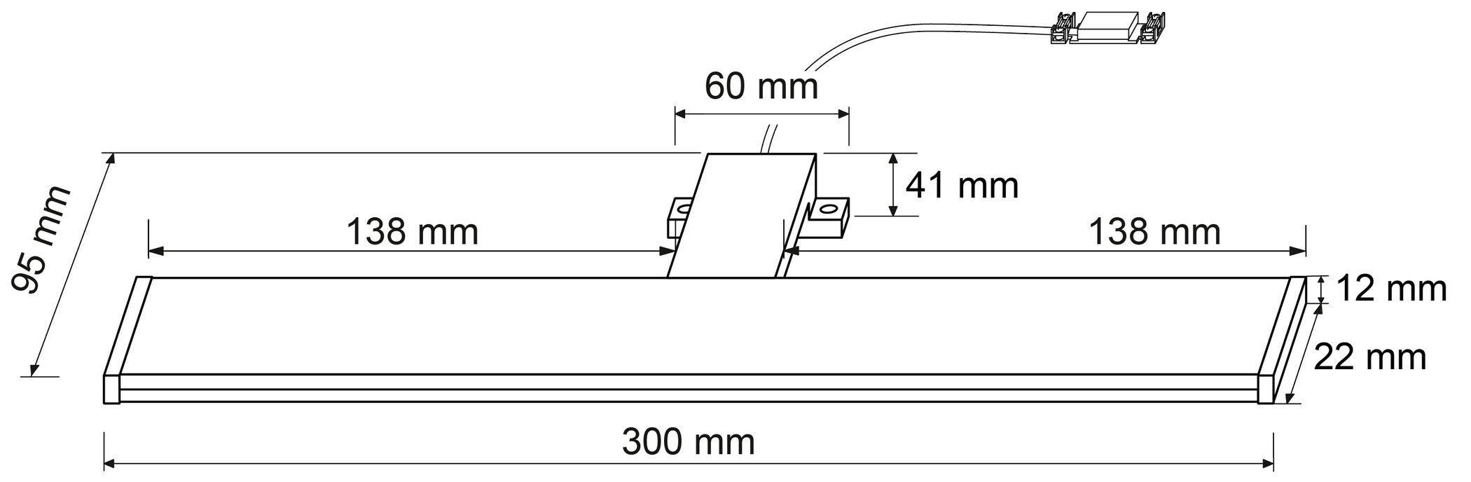 SEBSON Spiegelleuchte LED Spiegelleuchte 30cm IP44 - 5W 400lm neutralweiß 230V