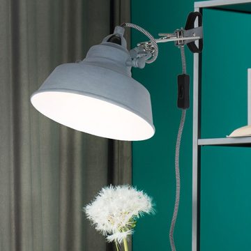 etc-shop Wandleuchte, Leuchtmittel nicht inklusive, Wandleuchte Klemmstrahler Wand Spot kippbar Wandlampe weiß grau,-