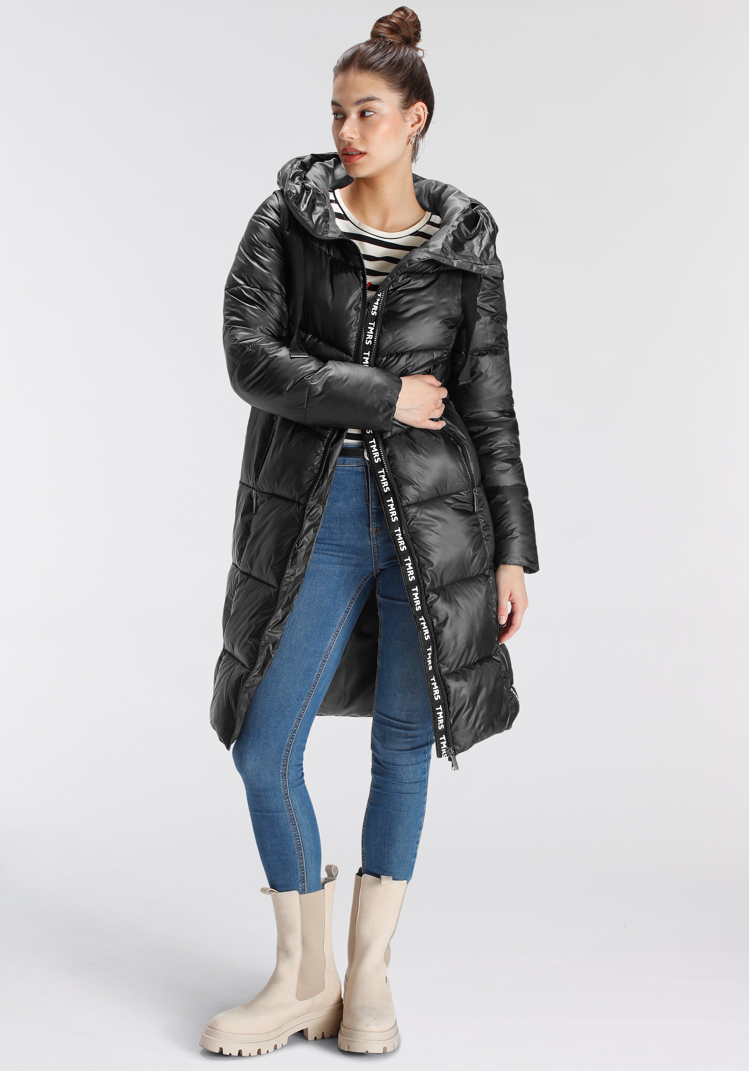 Tamaris Steppmantel mit Kapuze und abnehmbaren Ärmeln - tragbar als Weste