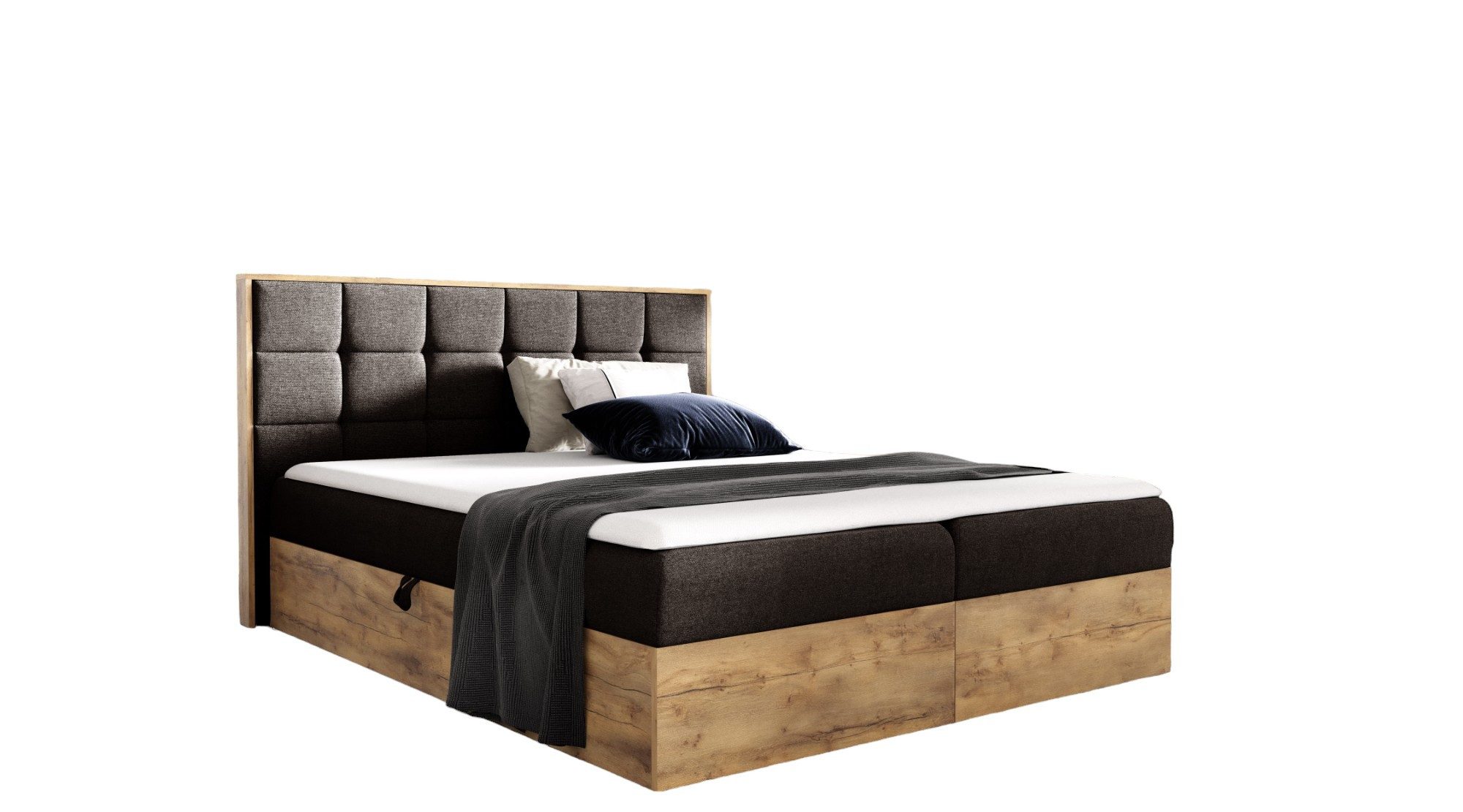 AN-MOEBEL4U Boxspringbett Schlafzimmerbett BIZON IN STOFF günstig online kaufen