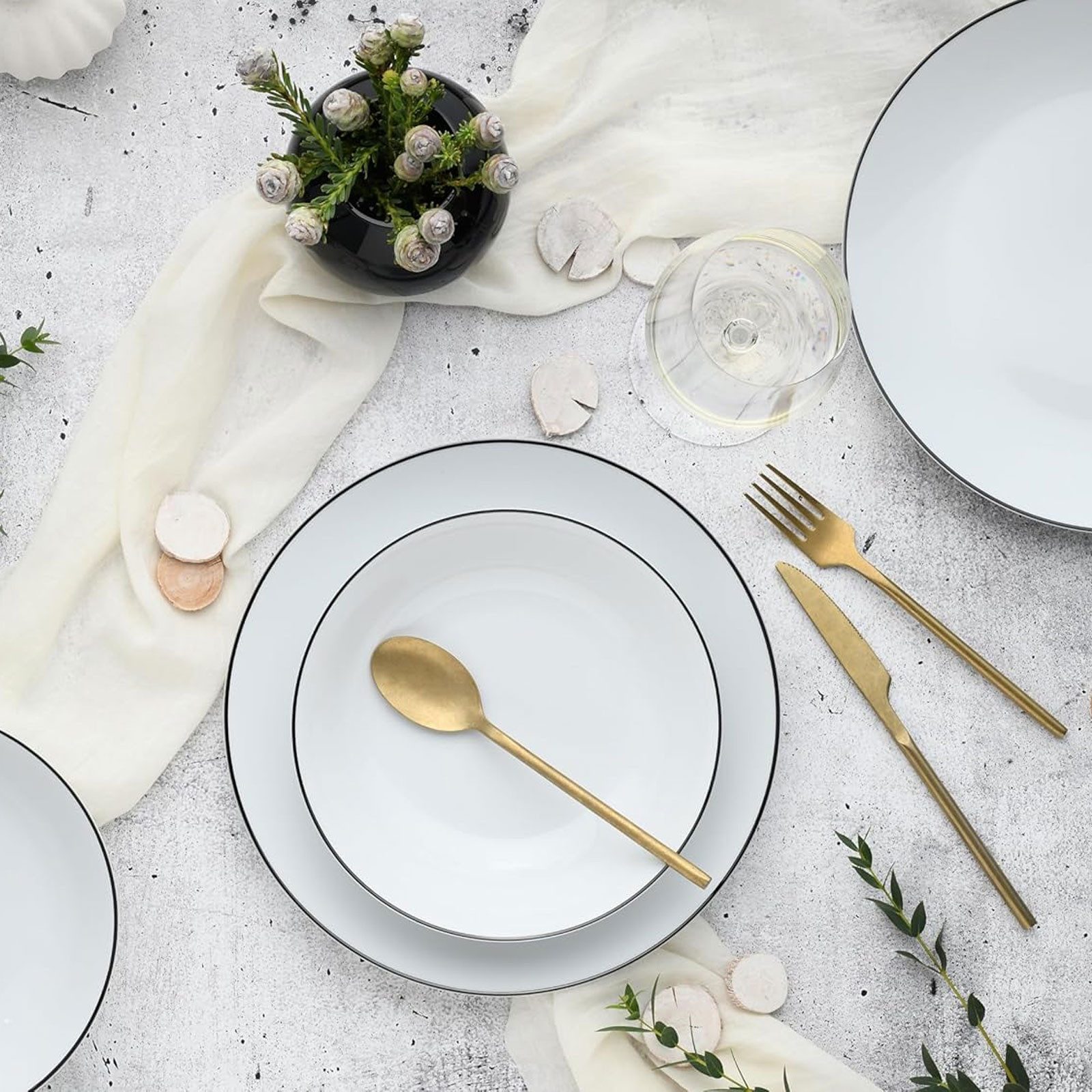 CreaTable Geschirr-Set 20374, Elegante Coupeform