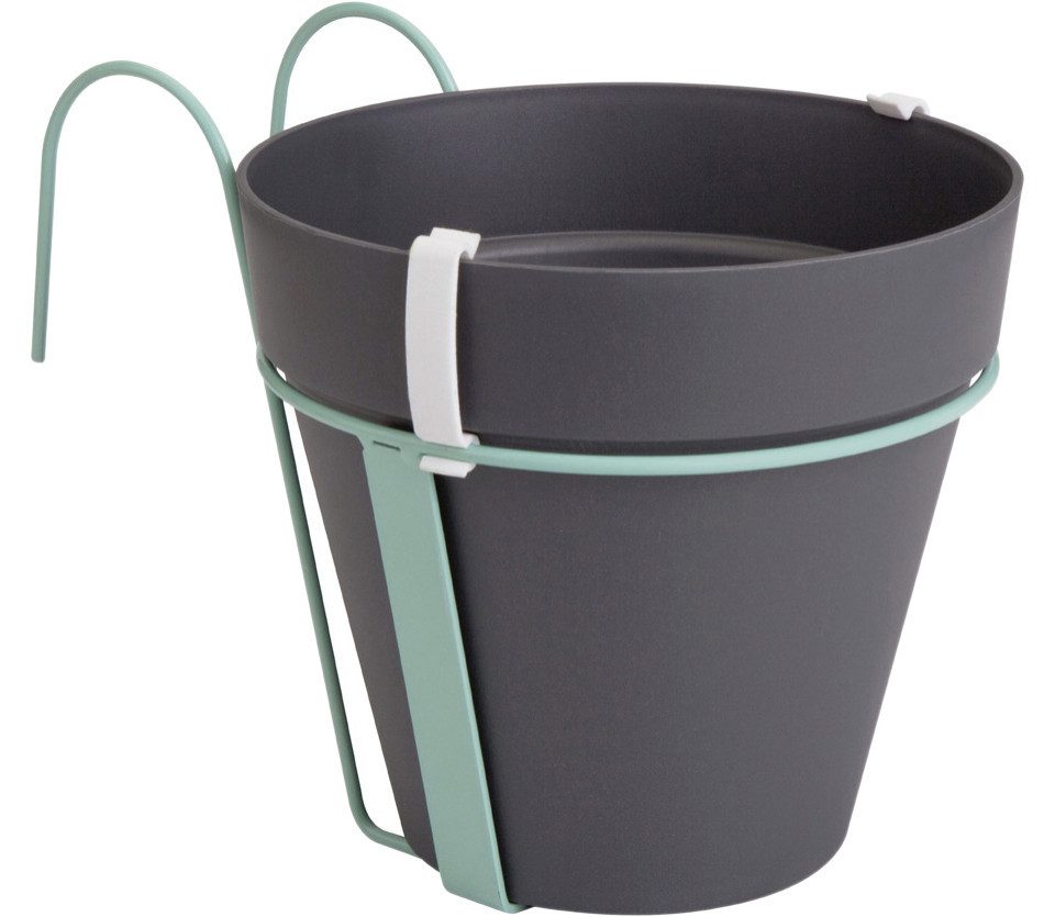 Elho Blumentopf Elho Pflanztopf Loft Urban mit Balkonhalter Ø 20 x