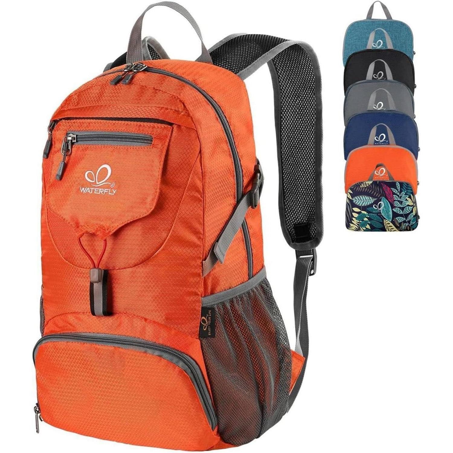 LuxusKollektion Tagesrucksack Ultraleichter Faltbarer Klein Rucksack 20L Orange für Outdoor Sport